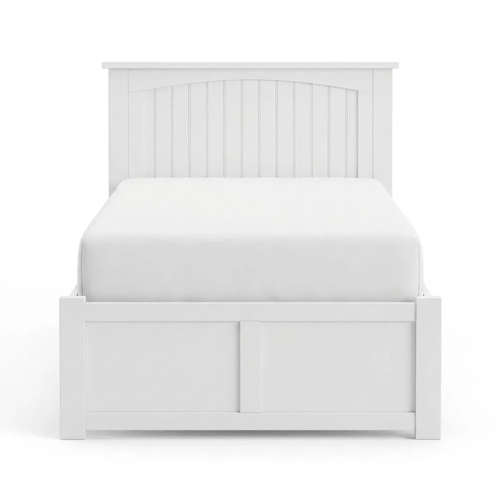 Einzelbett aus weißer Kiefer