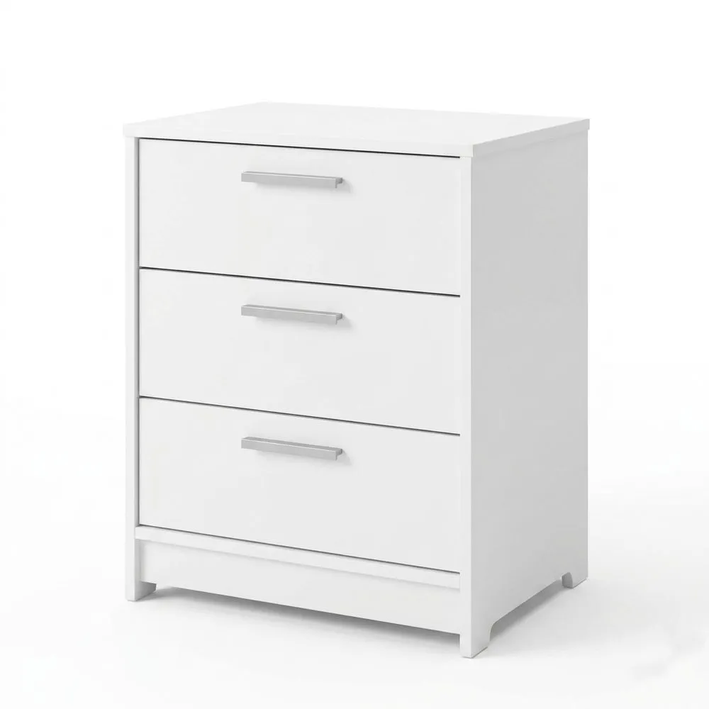 Dreischubladenschrank aus weißer Kiefer