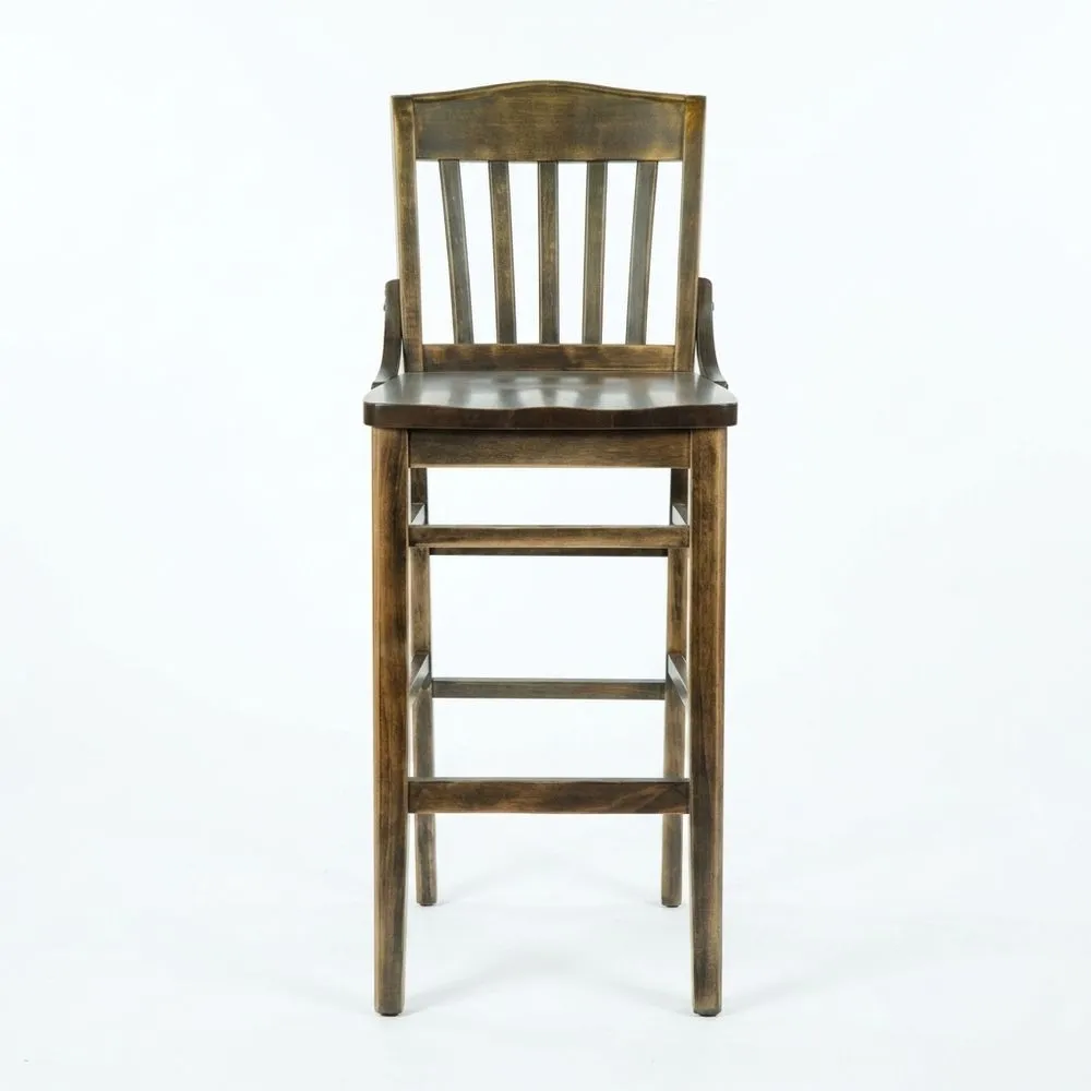 Brauner Eichen-Barhocker