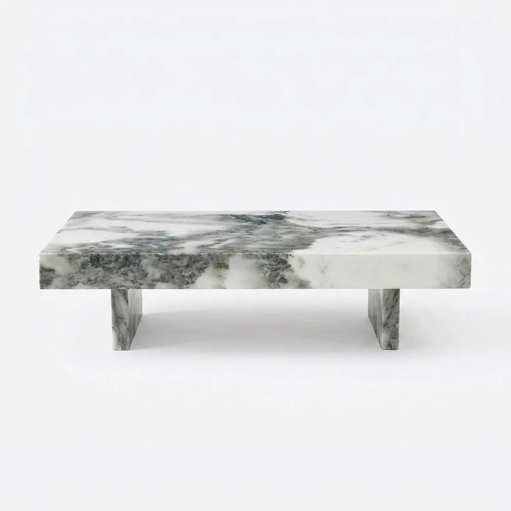 Rechteckiger Couchtisch aus Marmor