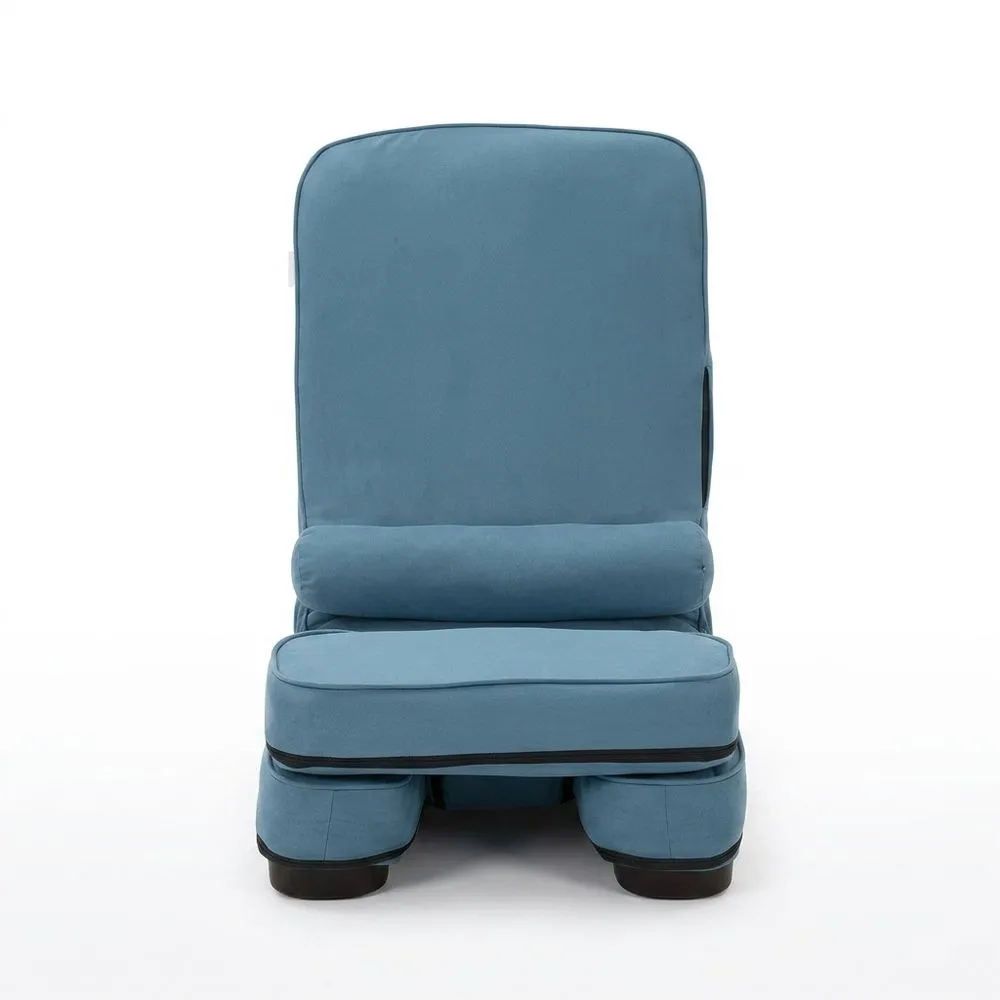 Klappbarer Bodensitz Blau mit Verstellbarer Rückenlehne