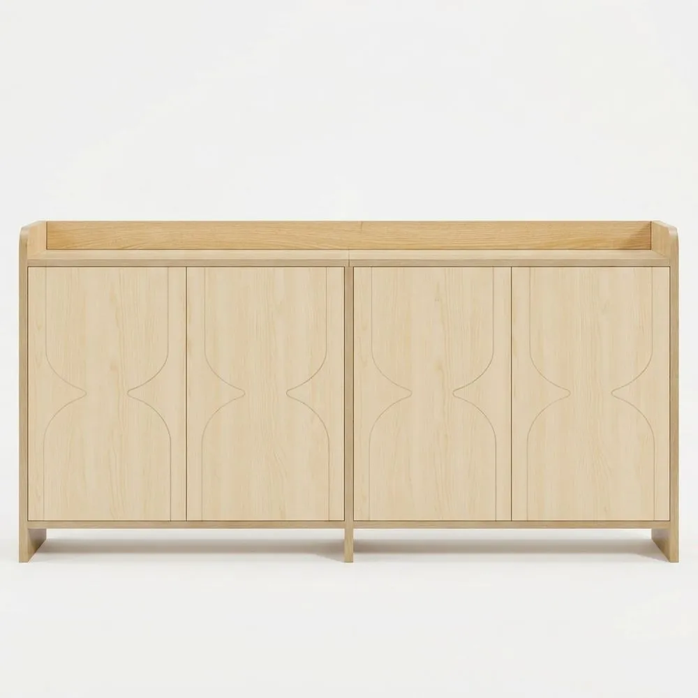 Eichenholz-Sideboard mit vier Türen