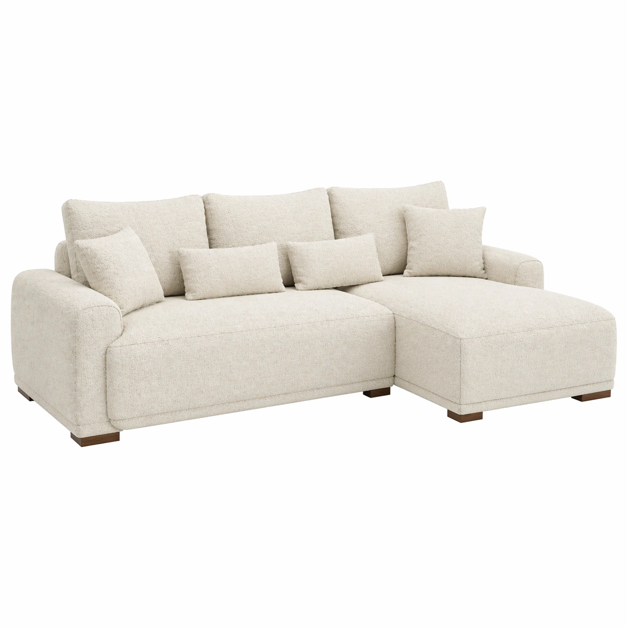 Sofá de 3 plazas con chaise longue dise?o moderno acolchado en tela suave-buymirae