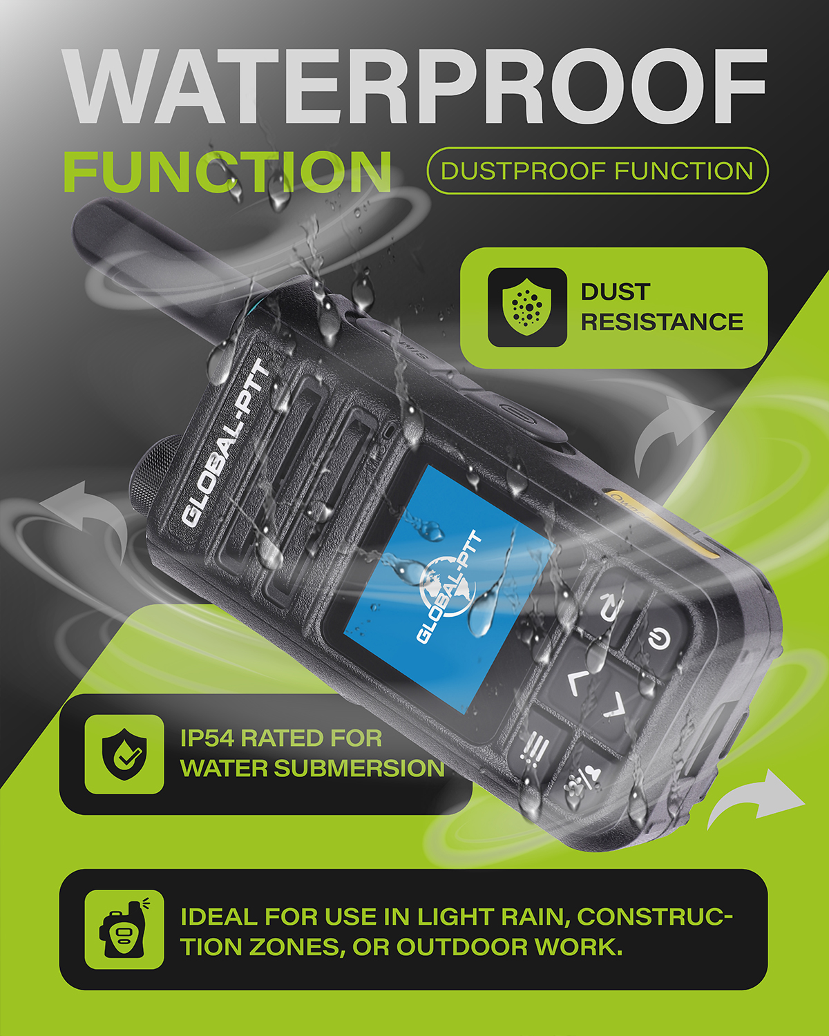 global-ptt G9 Push-to-Talk over Cellular Radio