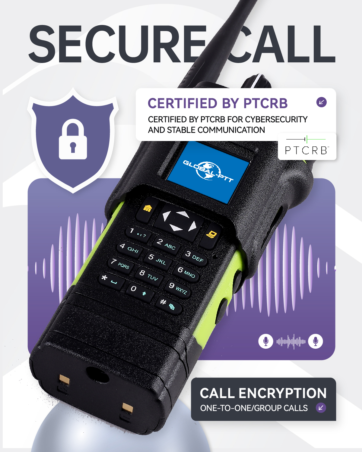 global-ptt 5288 Dual-mode PoC + UHF Analog Two-Way Radio