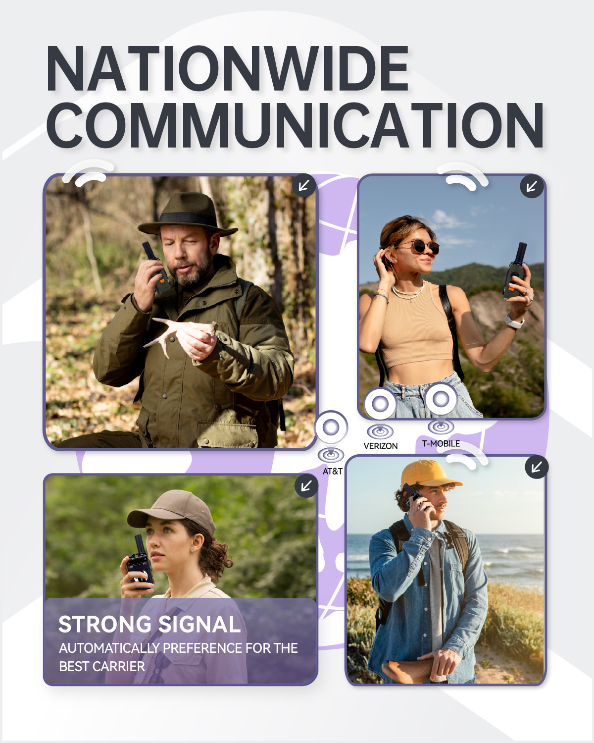 global-ptt K300 Push-to-Talk over Cellular Radio with Flashlight