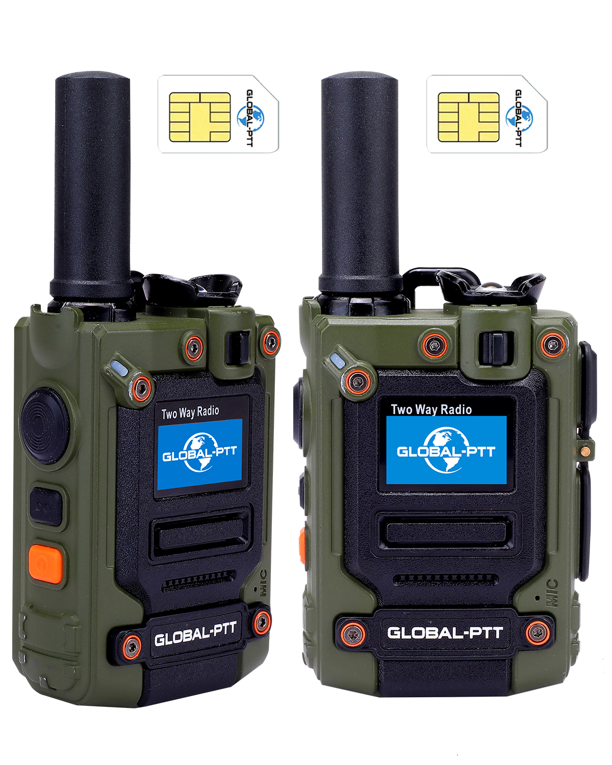 global-ptt K300 Push-to-Talk over Cellular Radio with Flashlight