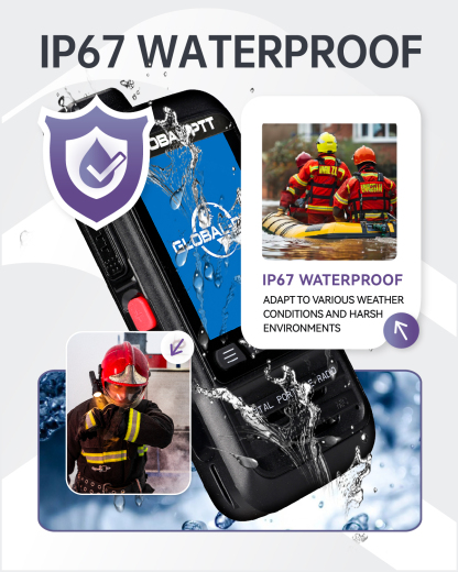 global-ptt P0 Push-to-Talk Over Cellular Radios, IP67 Waterproof Floating