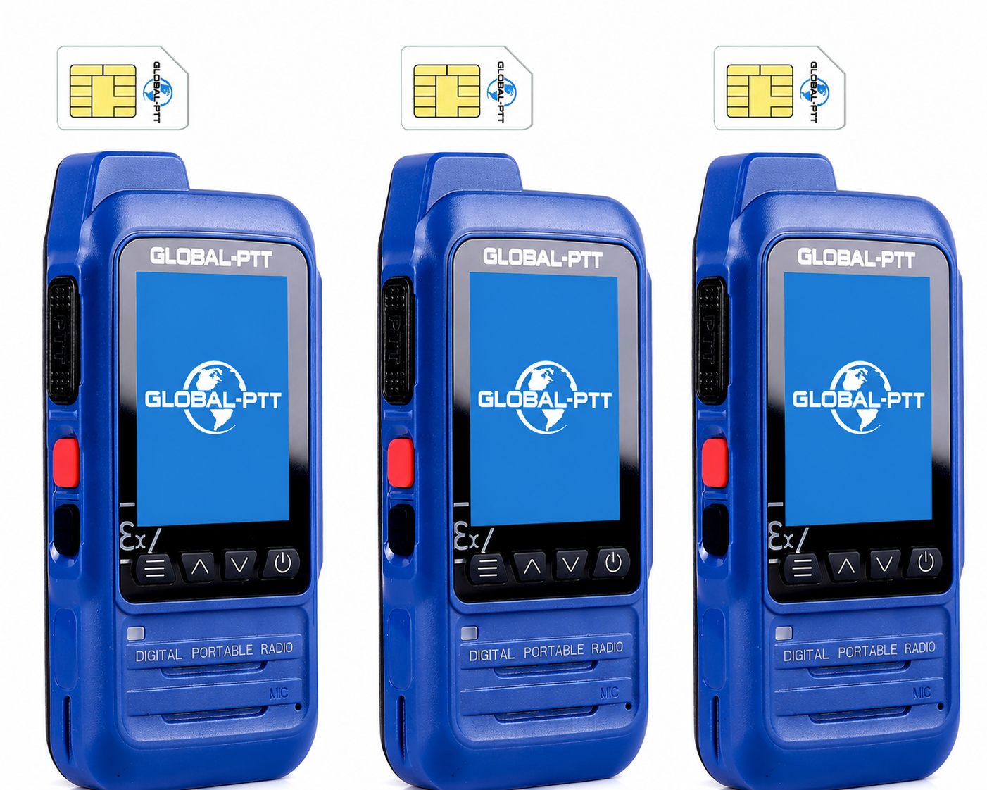 global-ptt P0 Push-to-Talk Over Cellular Radios, IP67 Waterproof Floating