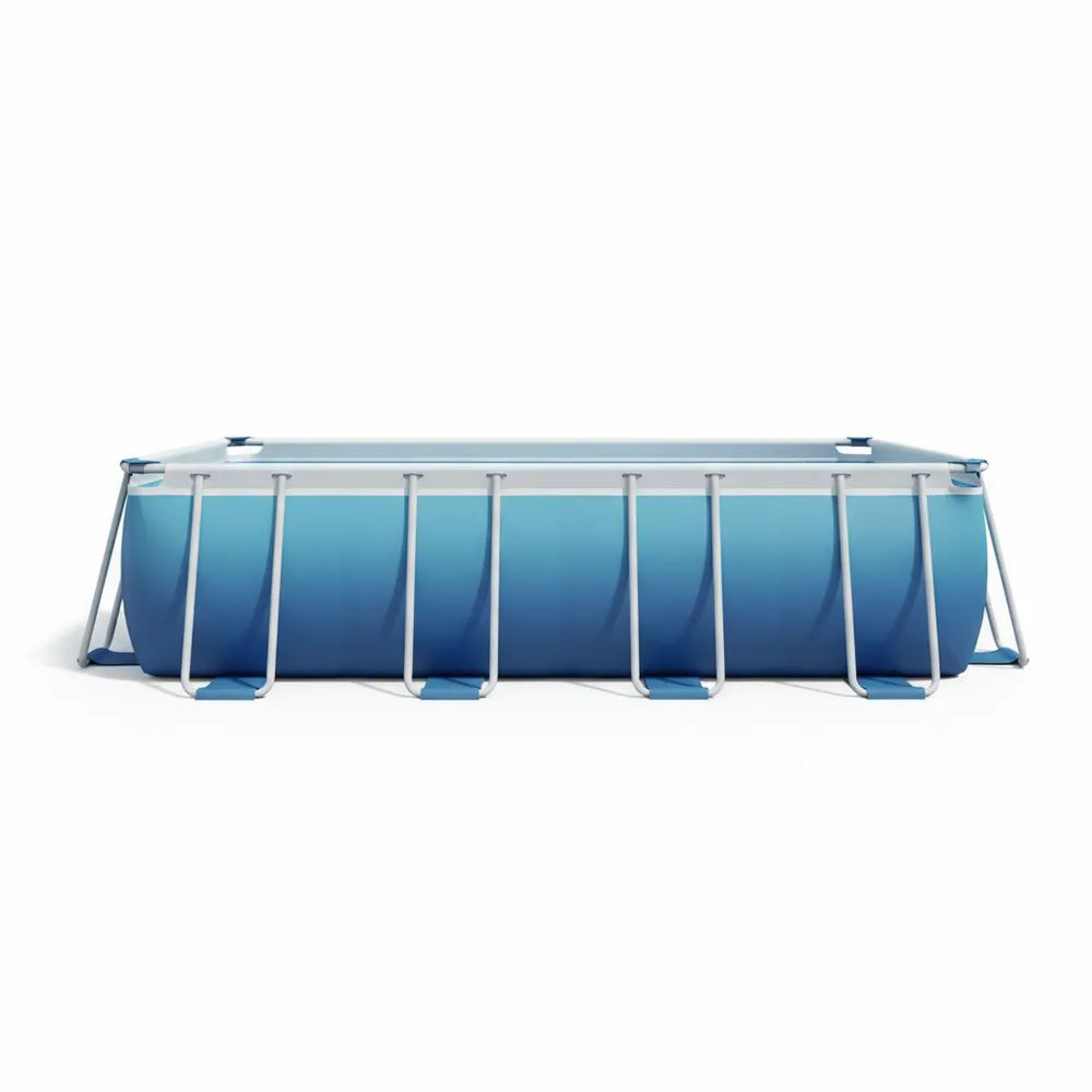 Piscina Rectangular con Estructura Metálica Azul 400 (largo) x 200 (ancho) x 100 (alto)   cm