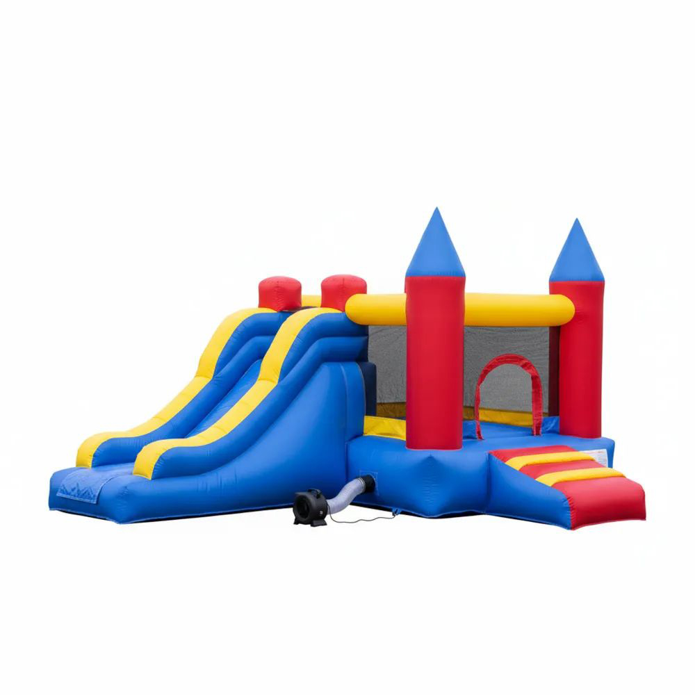 Castillo Inflable de PVC con Tobogán Doble