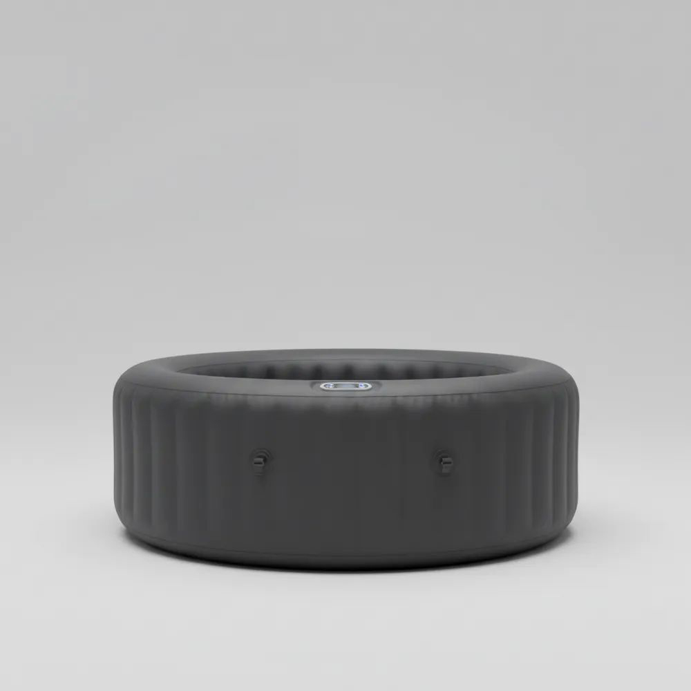 Jacuzzi hinchable de vinilo gris 180 cm diámetro 65 cm altura