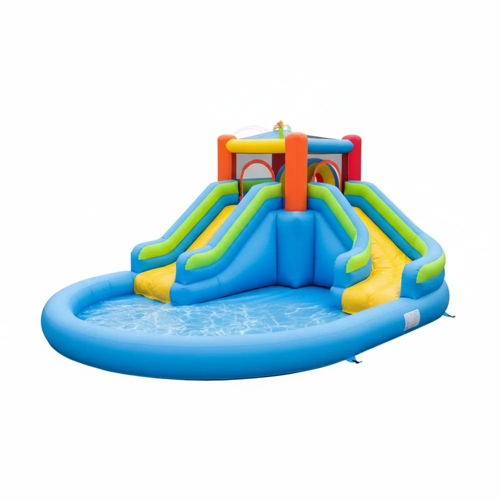 Parque Acuático Hinchable de PVC con Toboganes