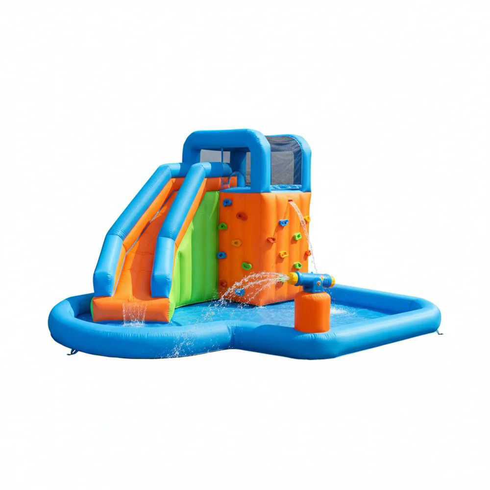 Castillo hinchable de PVC con tobogán y escalada 400(largo) x340(ancho) x 230 (alto)  cm