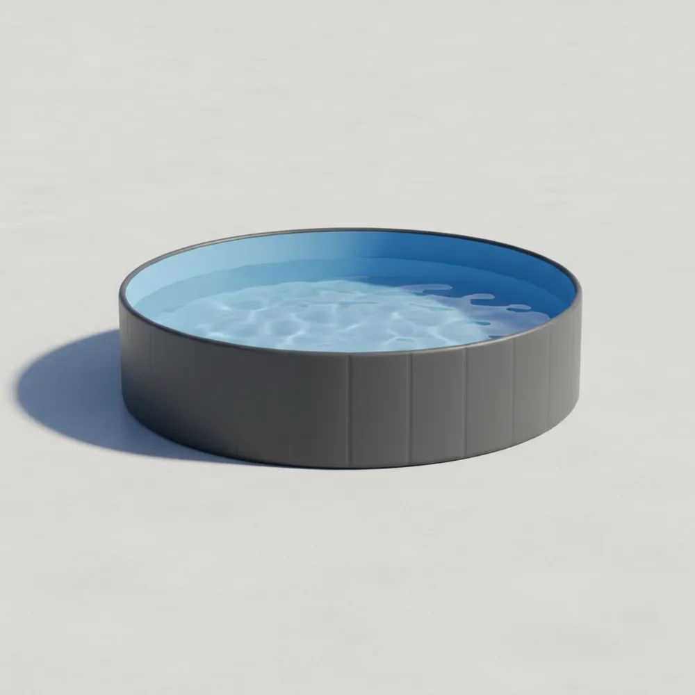Piscina Redonda de PVC Gris y Azul diámetro 150cm