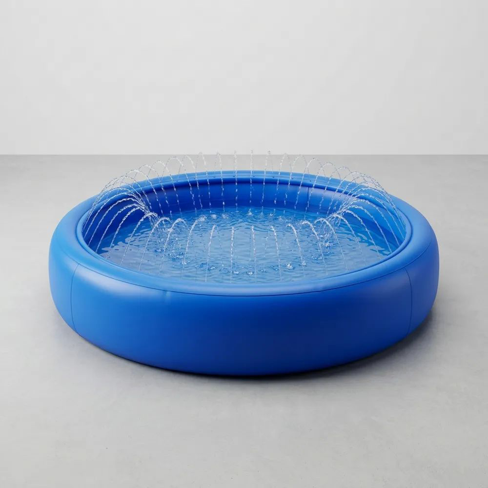 Piscina Inflable de PVC Azul con Aspersor