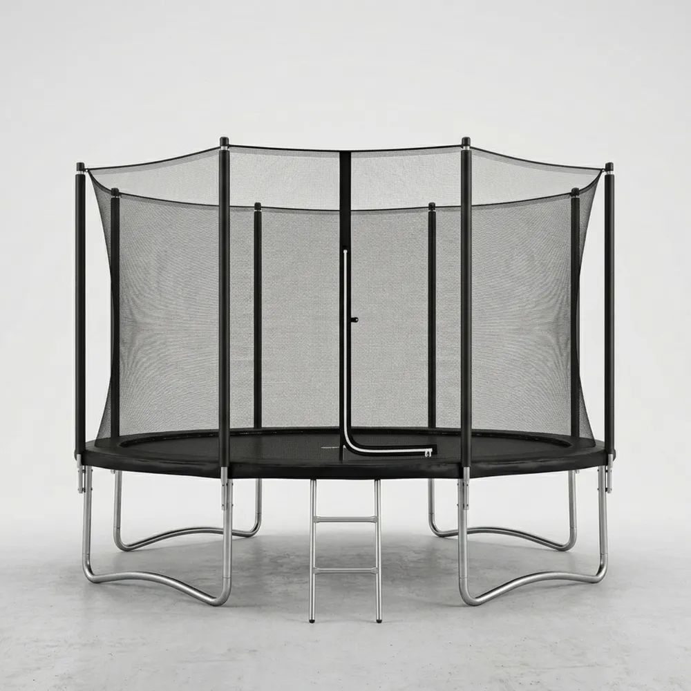 Cama elástica de acero con red de seguridad Diámetro 366cm Negra