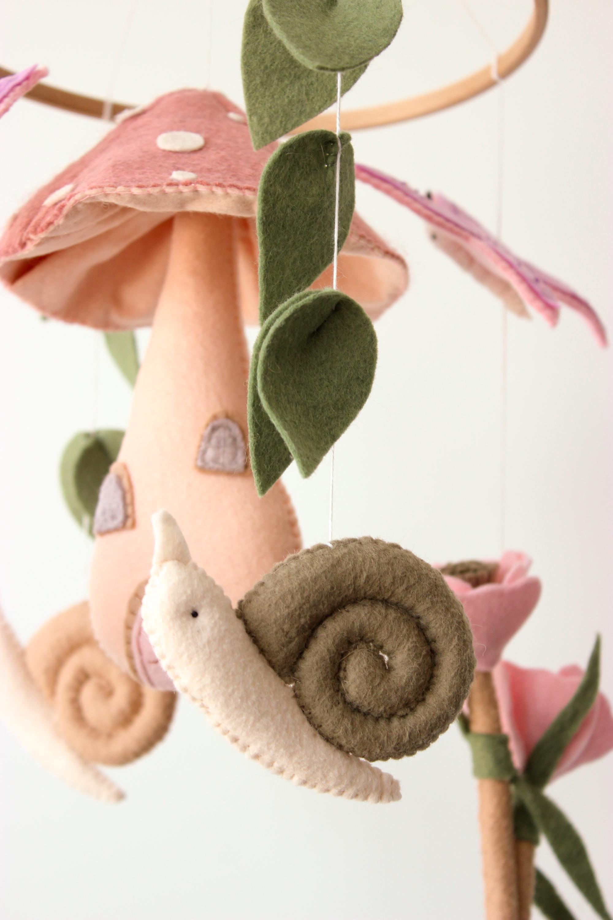 Enchanted Fairy Mobile Garden Mushroom Baby Nursery Decor