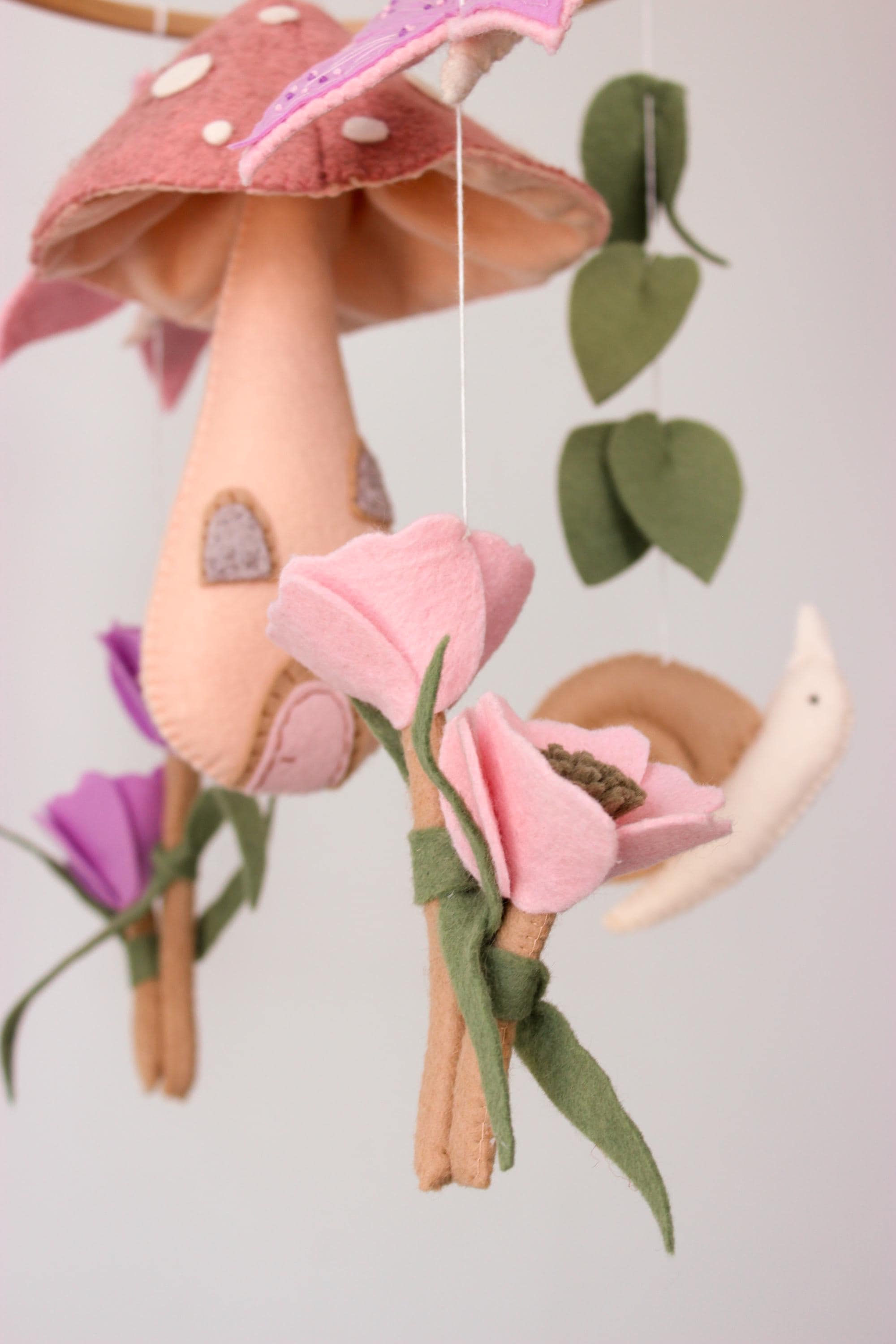 Enchanted Fairy Mobile Garden Mushroom Baby Nursery Decor