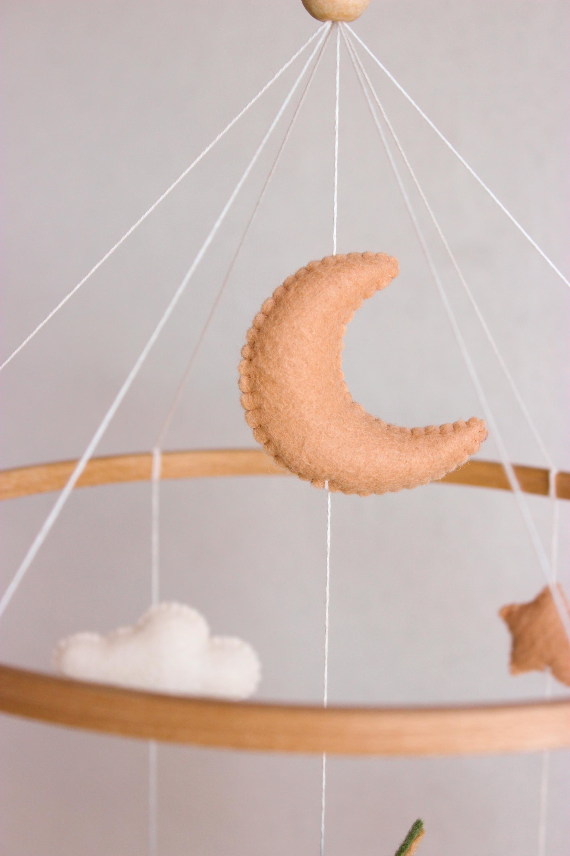 Dragon Baby Mobile Clouds Stars Nursery Decor