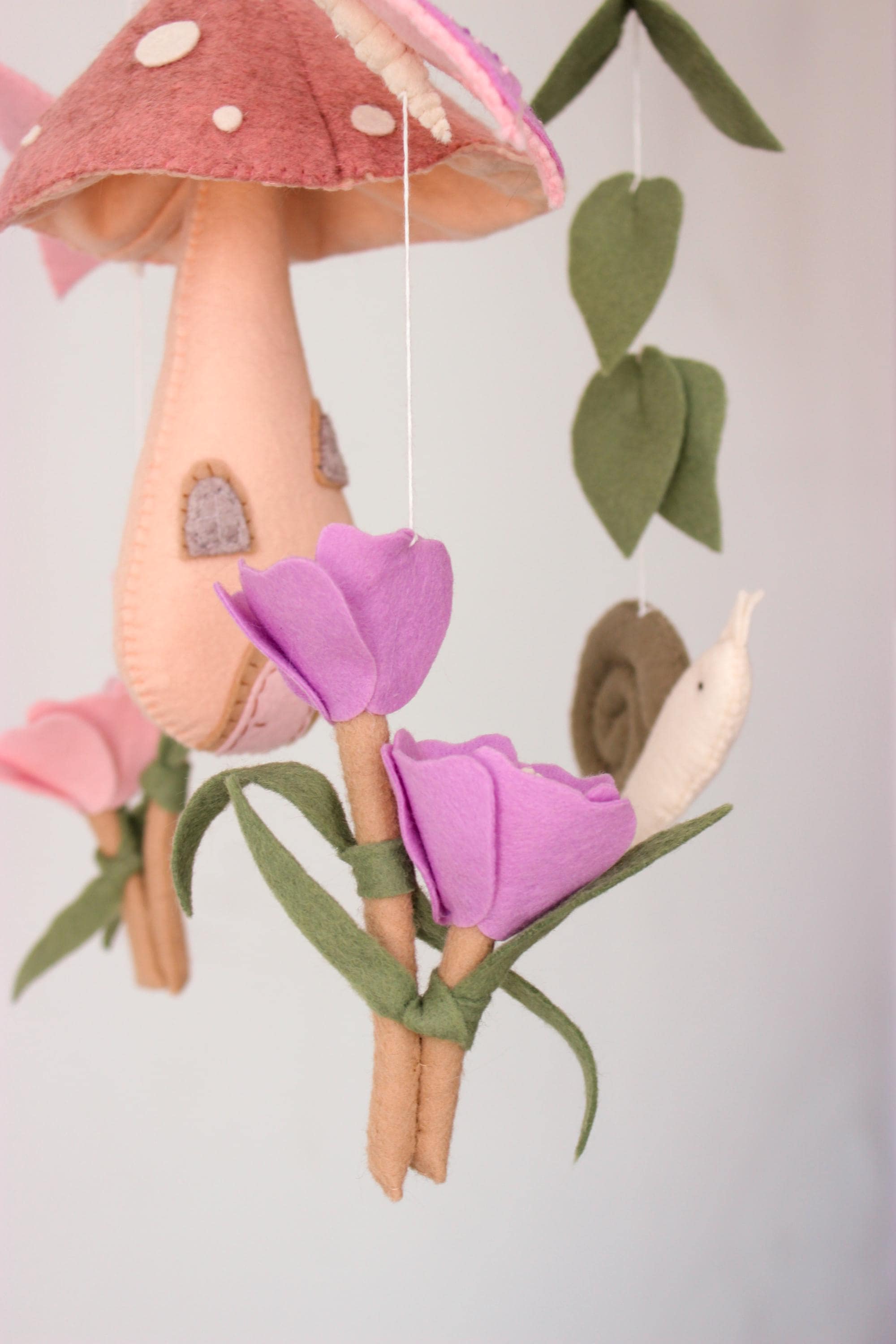 Enchanted Fairy Mobile Garden Mushroom Baby Nursery Decor