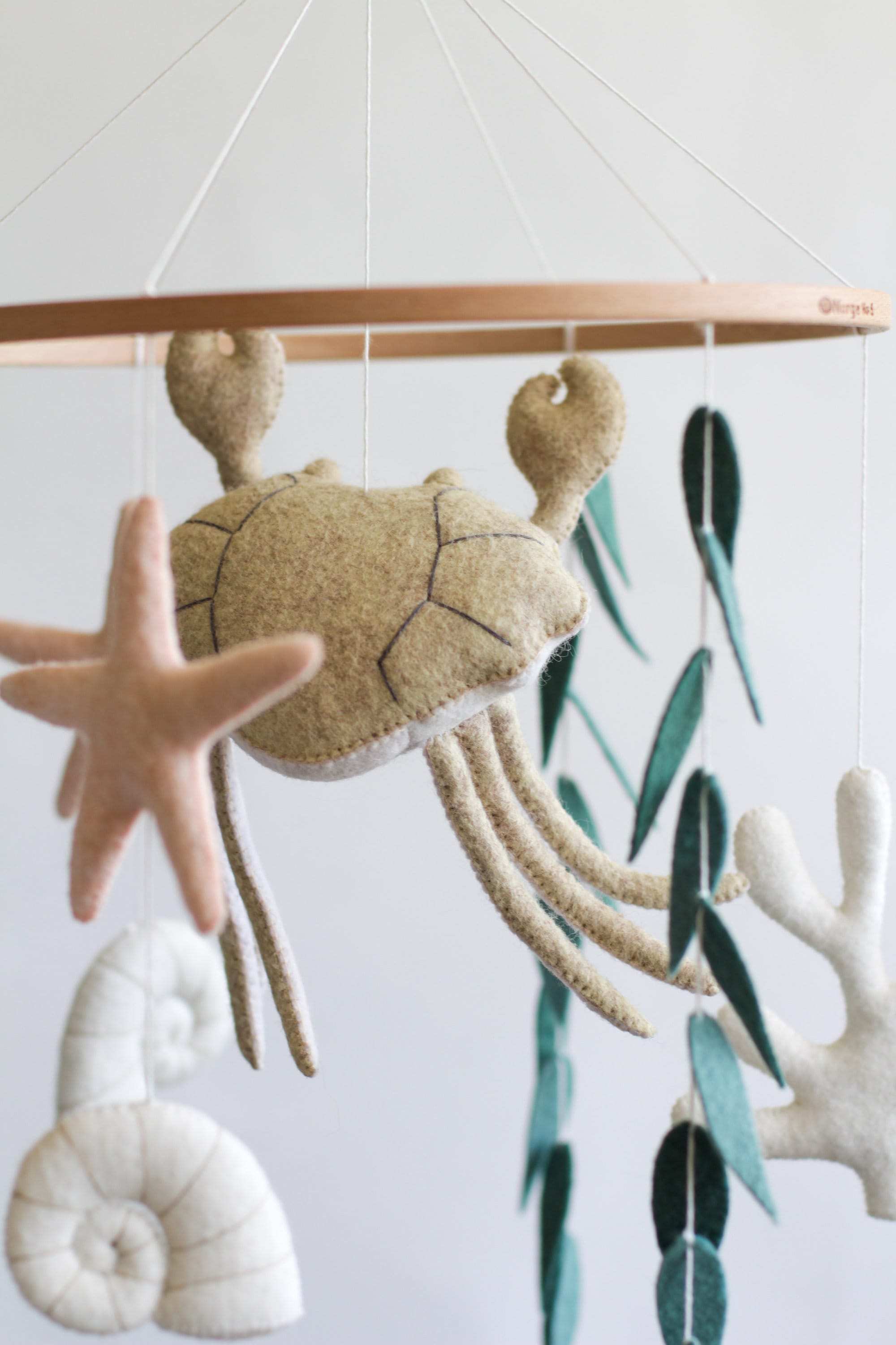 Beach Baby Mobile Ocean Crab Nursery Mobile