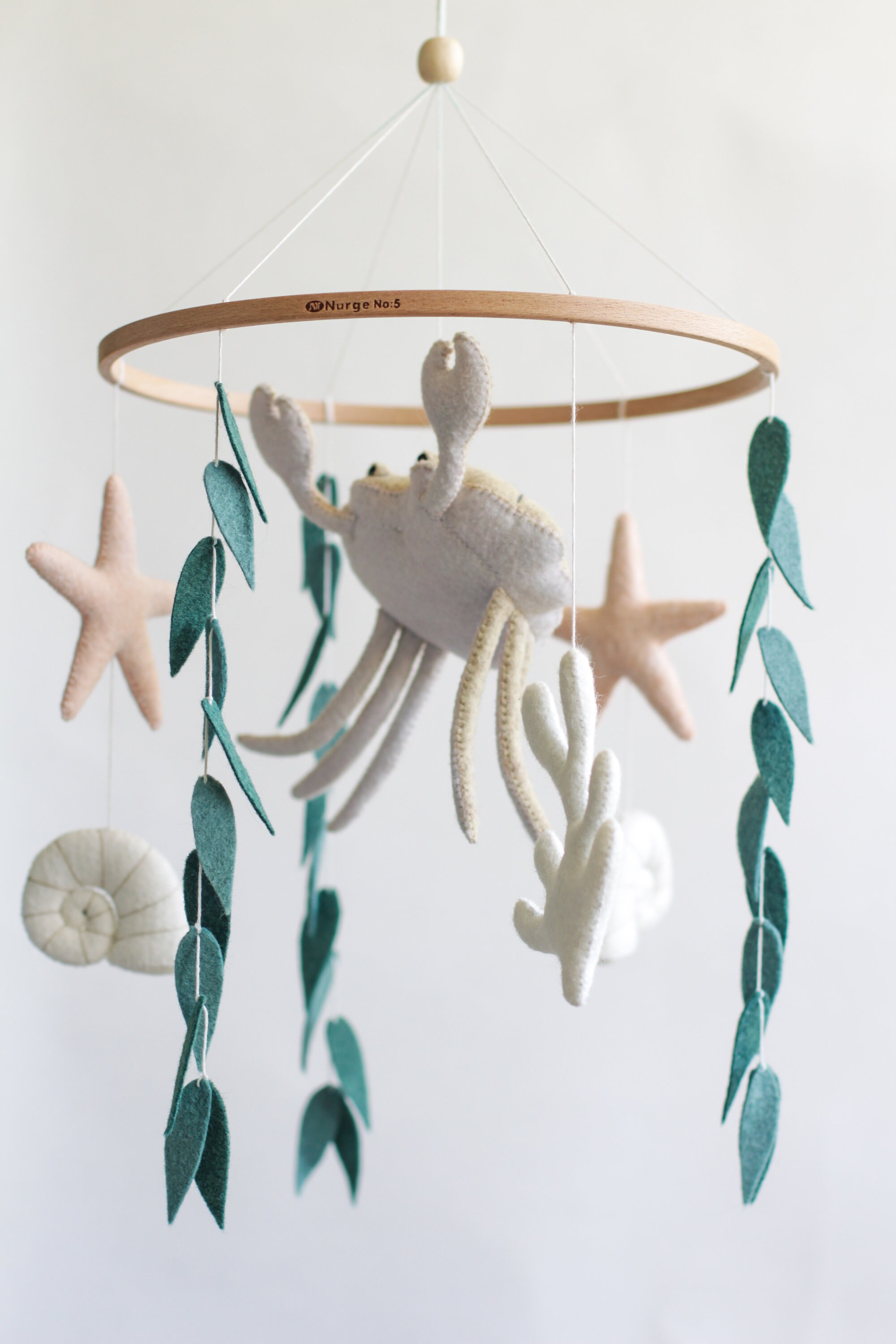 Beach Baby Mobile Ocean Crab Nursery Mobile