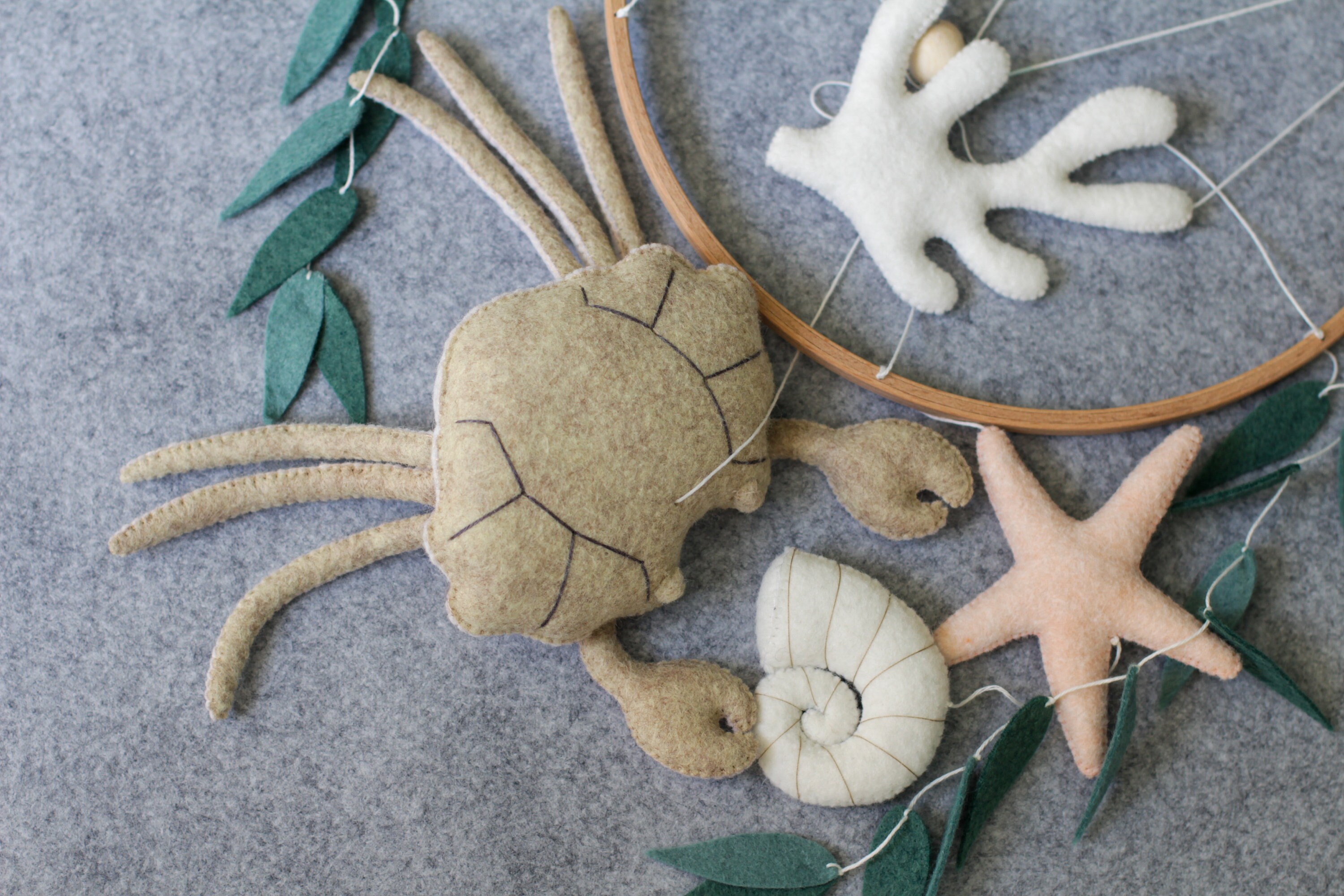 Beach Baby Mobile Ocean Crab Nursery Mobile