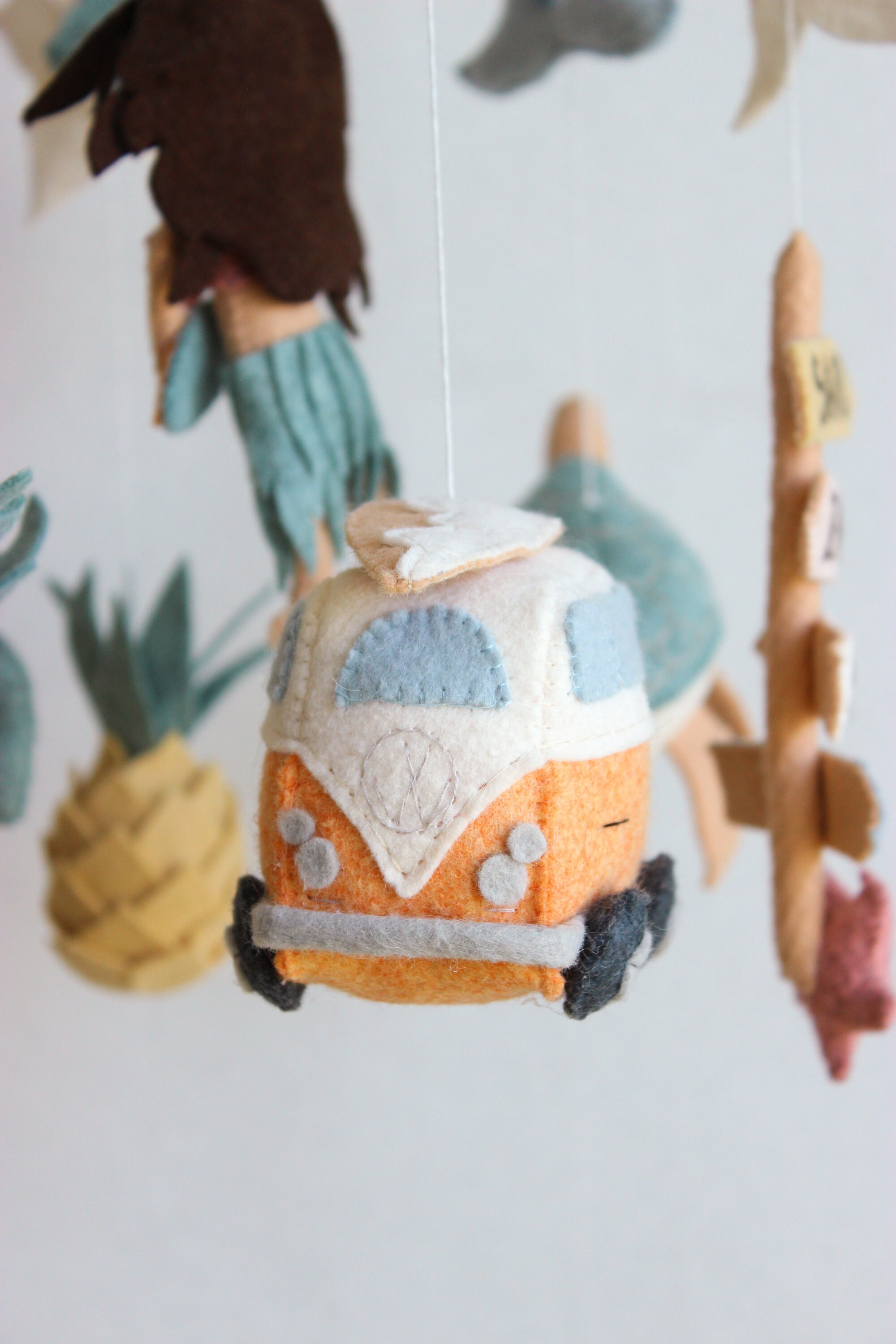 Hawaii Baby Mobile Surf Hula Girl Hawaiian Nursery Decor