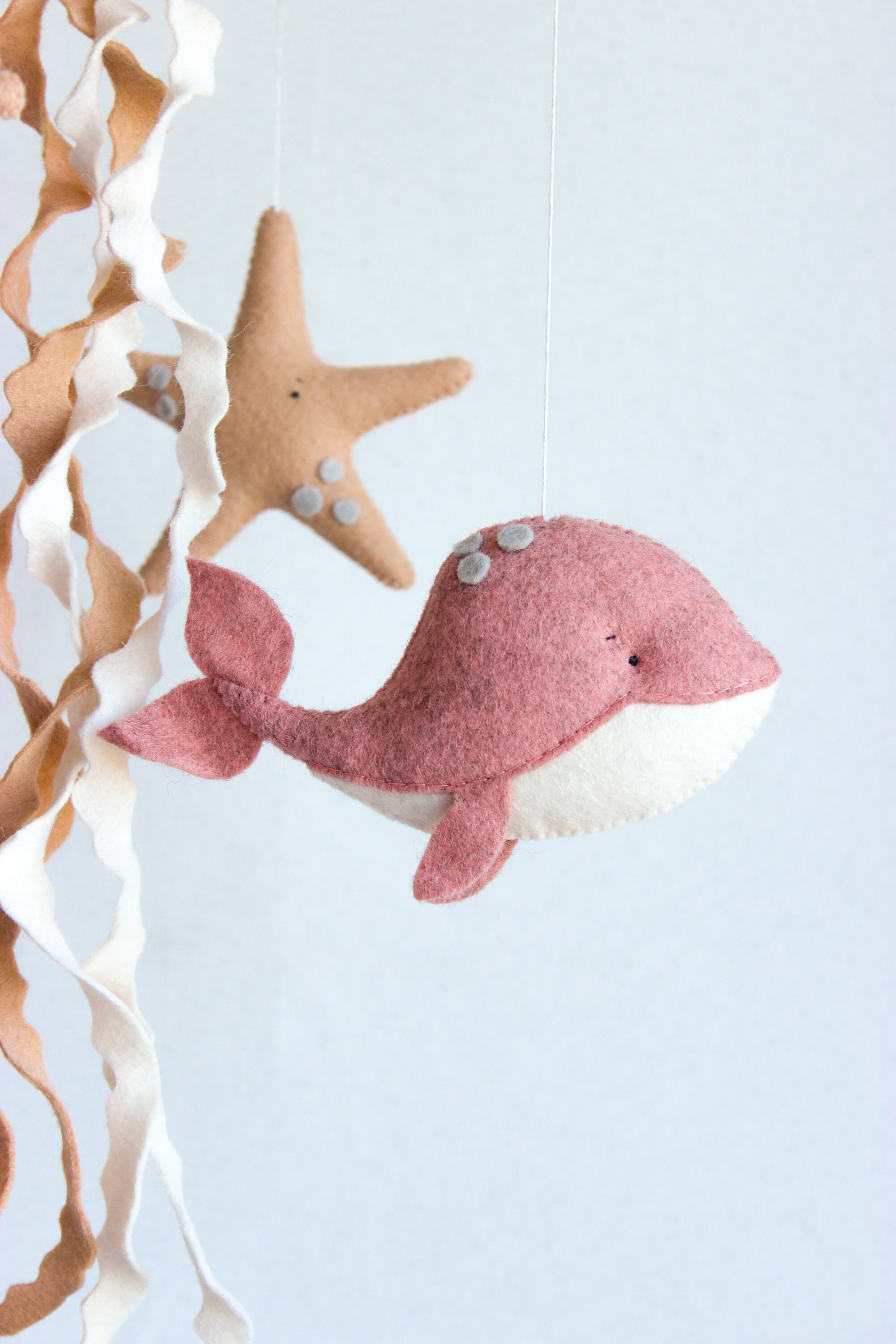 Ocean Baby Mobile Jellyfish Boho Girl Nursery Decor