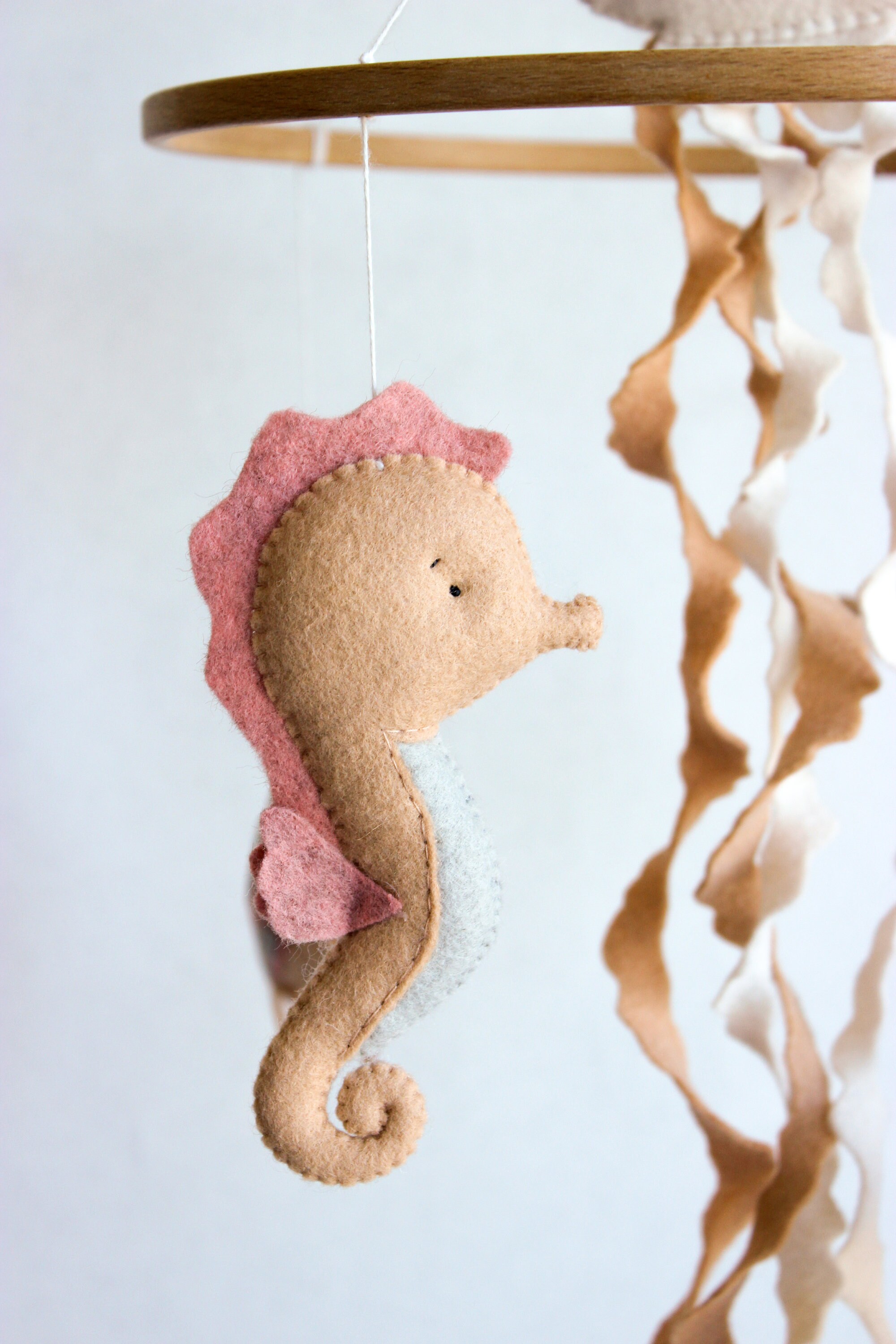Ocean Baby Mobile Jellyfish Boho Girl Nursery Decor