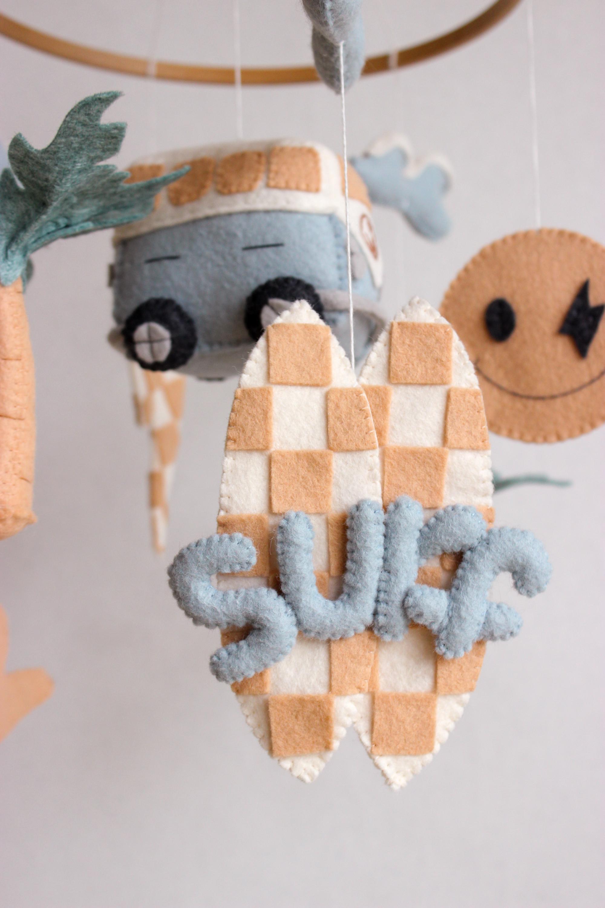 Surf Baby Mobile Beach Little Dude Nursery Decor