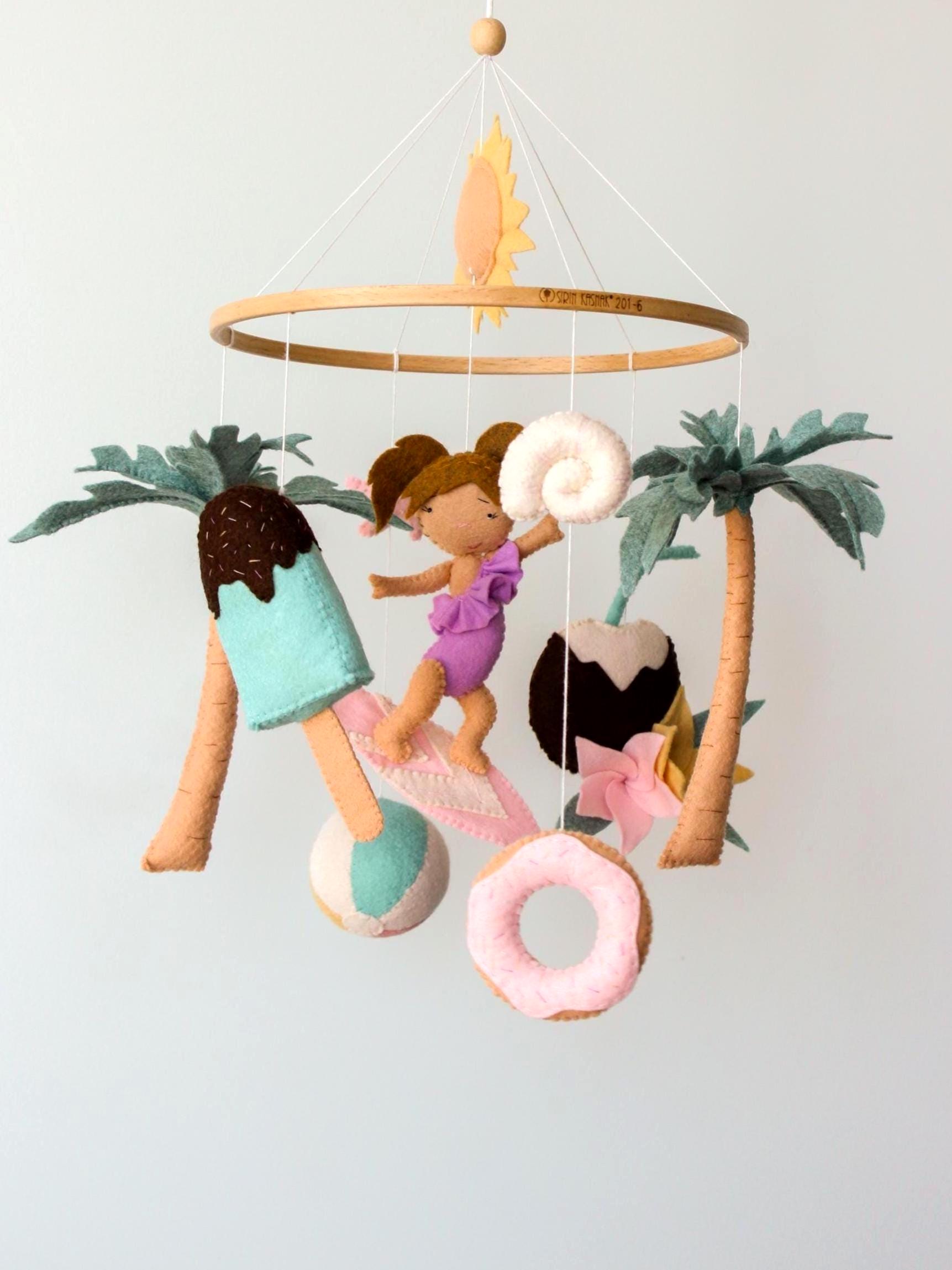 Beach Baby Mobile Surf Coastal Girl Nursery Decor