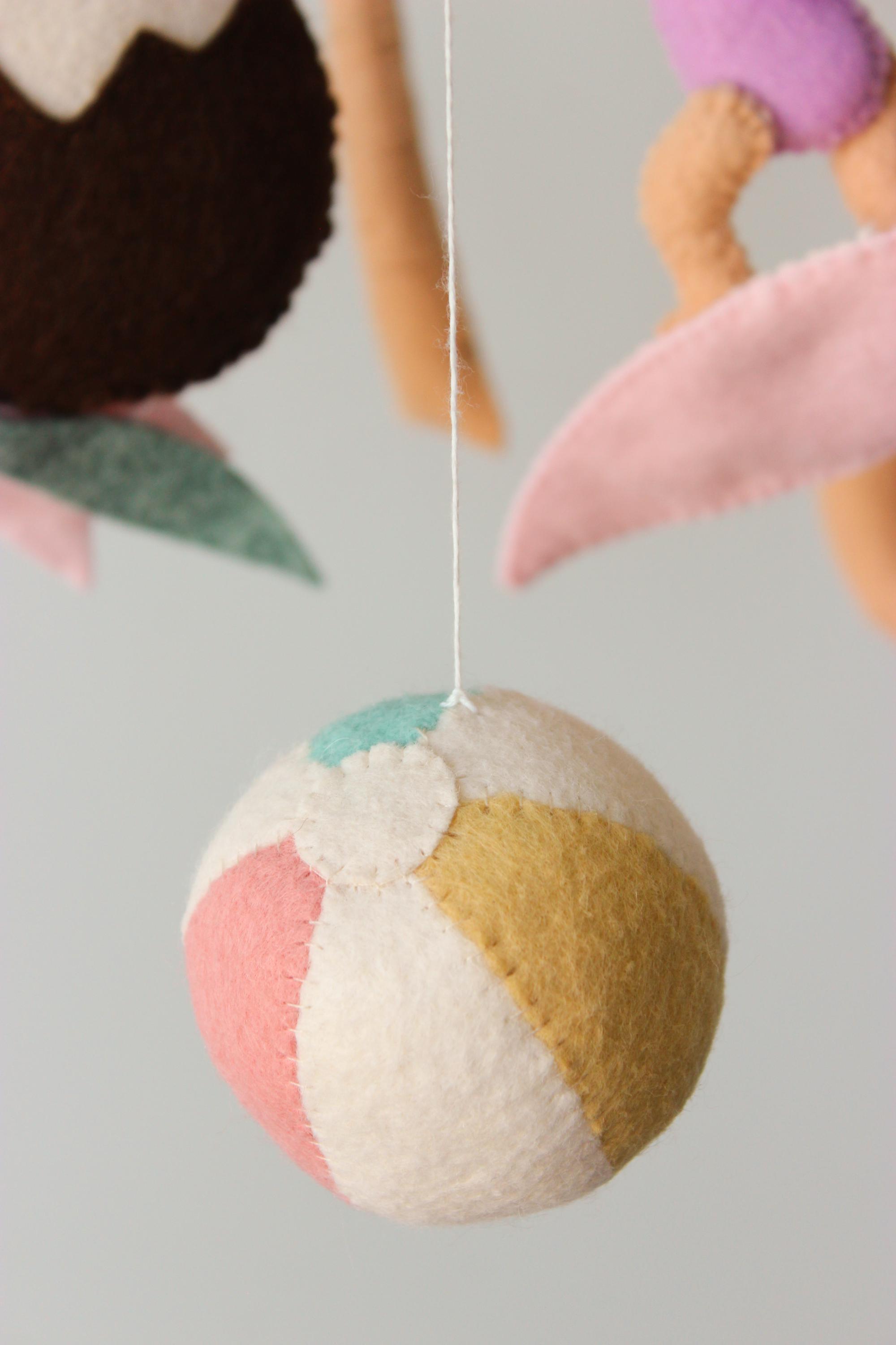 Beach Baby Mobile Surf Coastal Girl Nursery Decor
