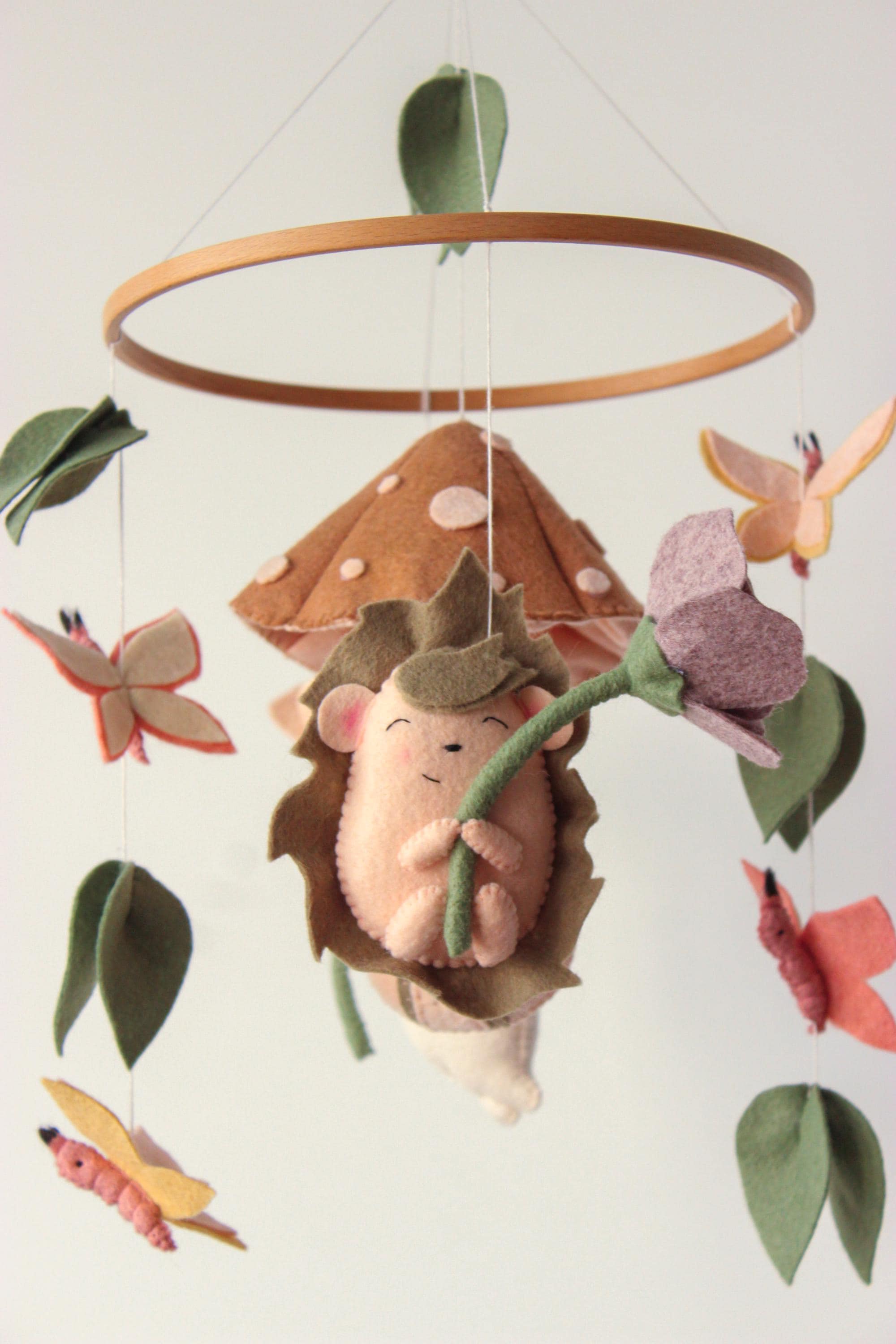 Woodland Baby Mobile Mushroom Forest Fairytale Nursery Decor