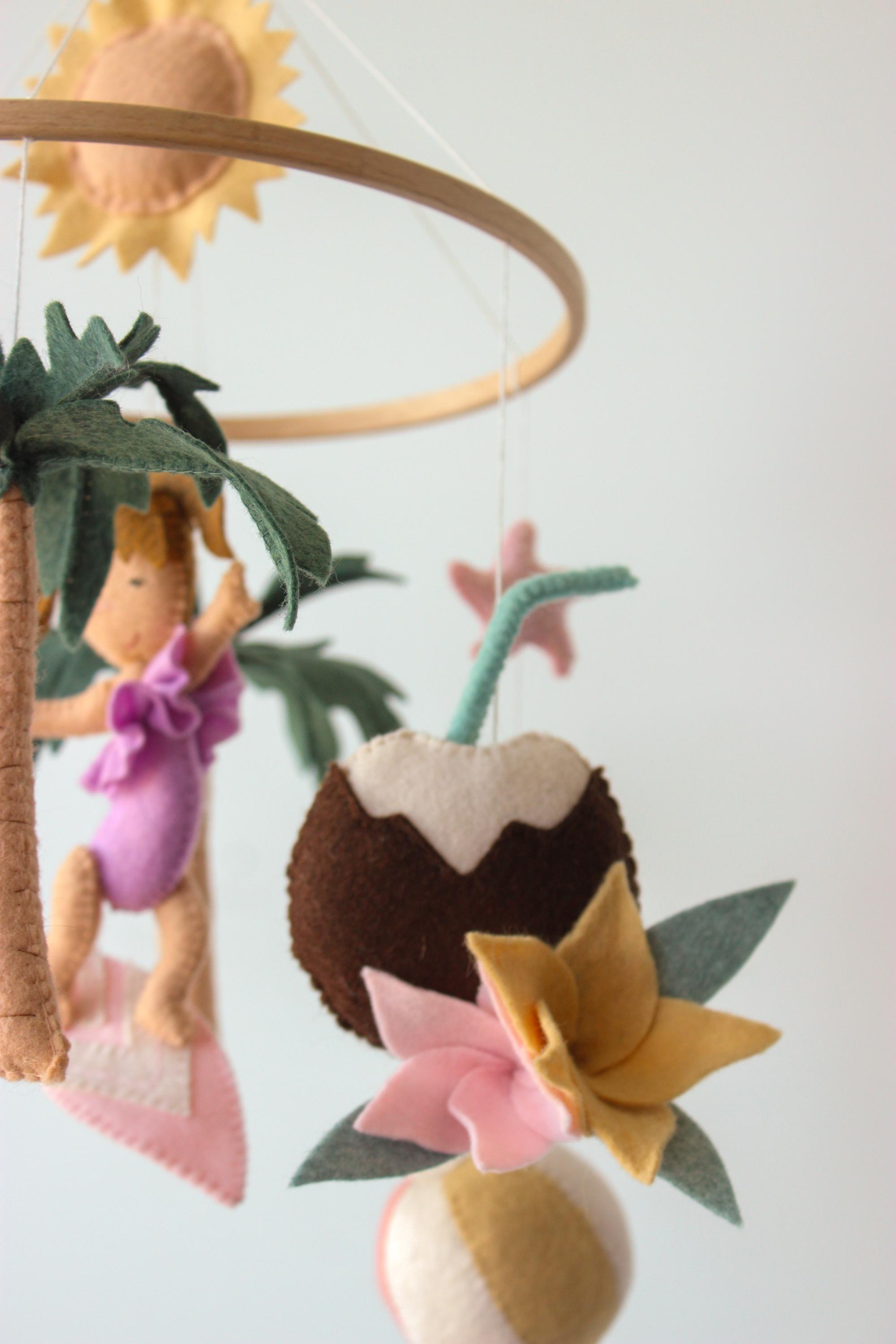 Surf Baby Mobile Ocean Beachy Girl Nursery Decor