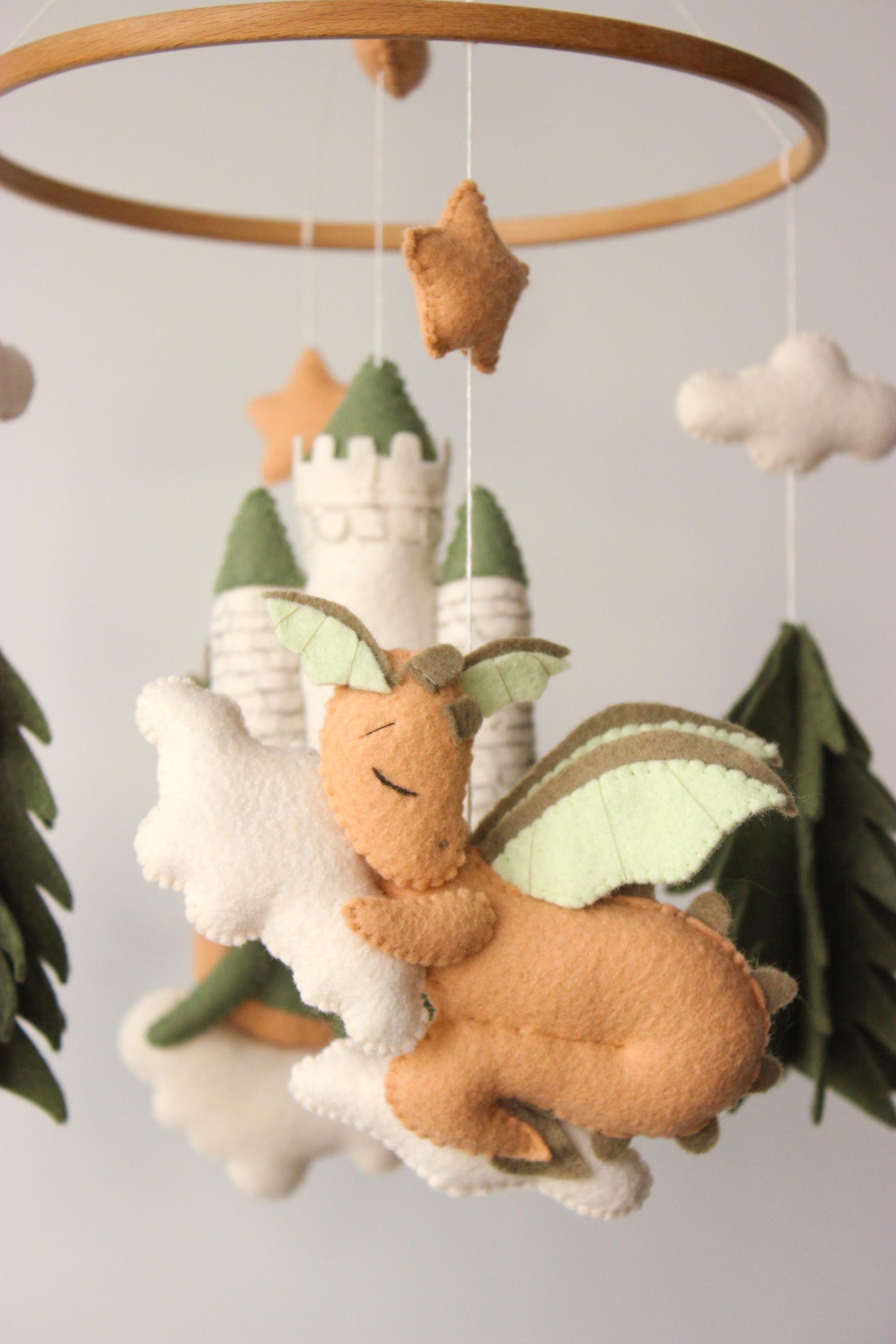 Dragon Baby Mobile Castle Fantasy Nursery Decor