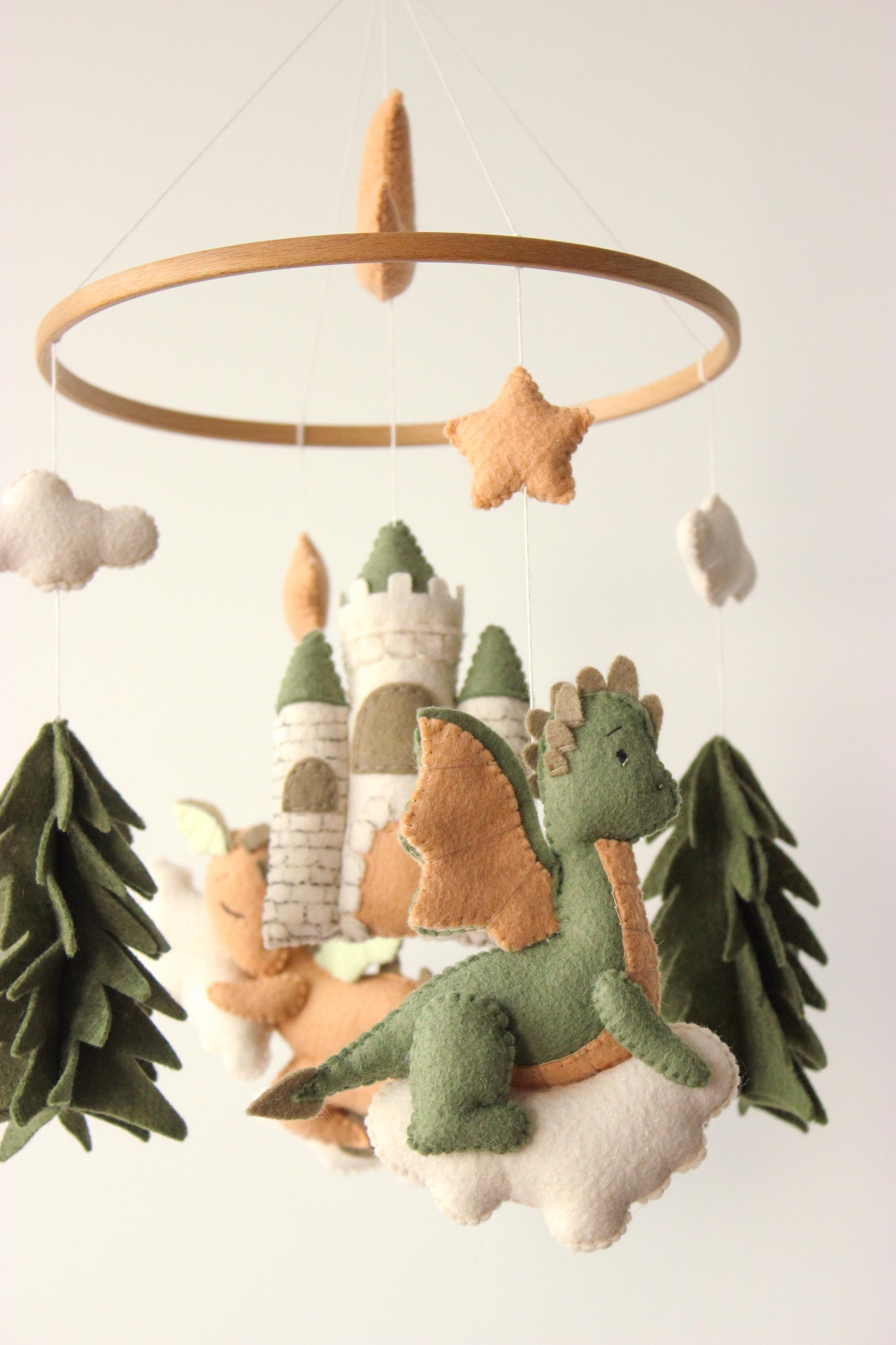 Dragon Baby Mobile Castle Fantasy Nursery Decor