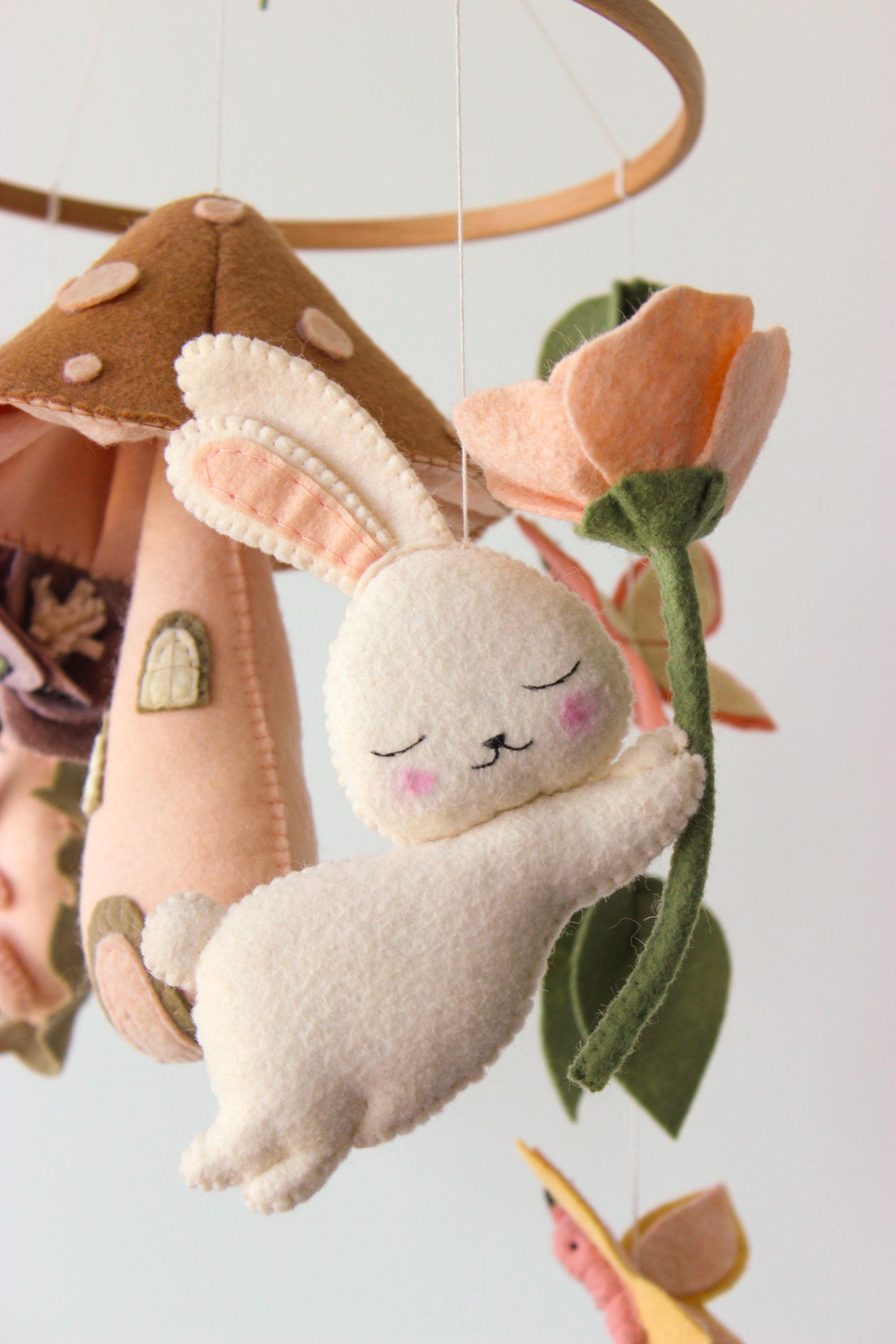 Woodland Baby Mobile Mushroom Forest Fairytale Nursery Decor