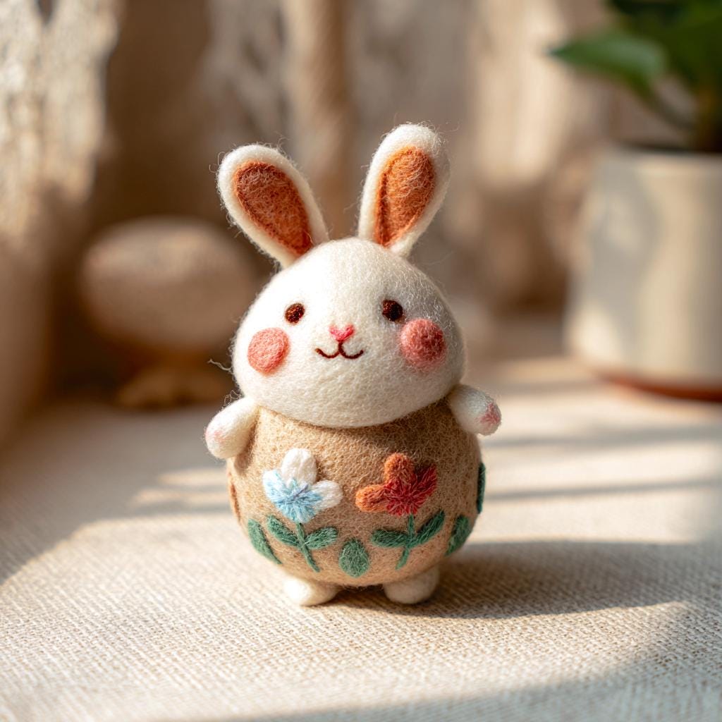 Felt Bunny Eggs Spring Decor Handmade Handmade Gifts for Kids