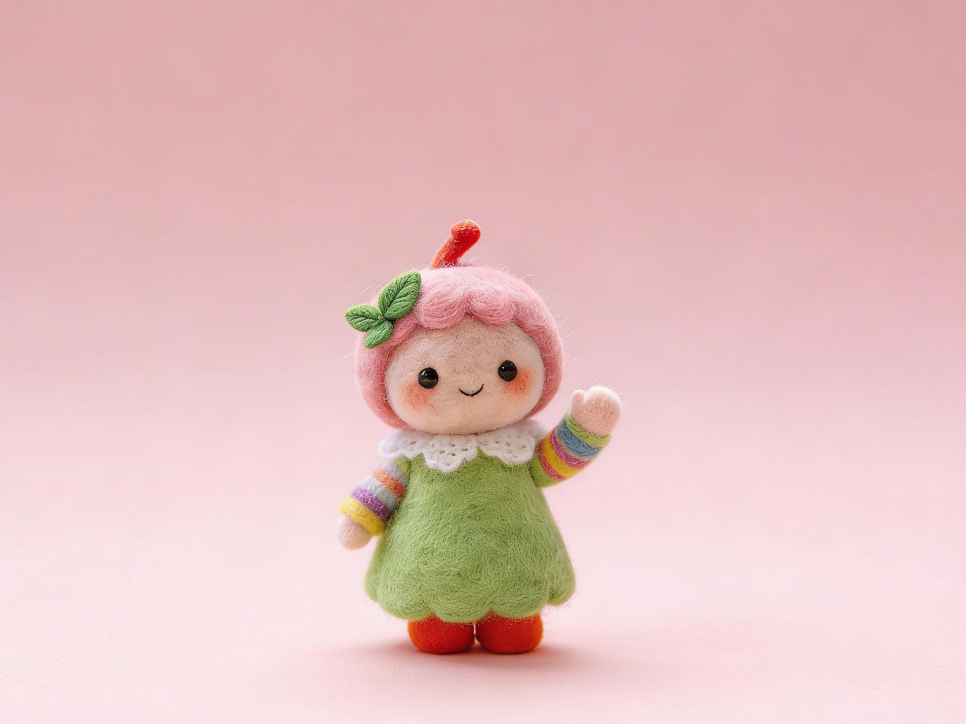 Wool Felt Spirit Doll Handmade Folk Art Decoration