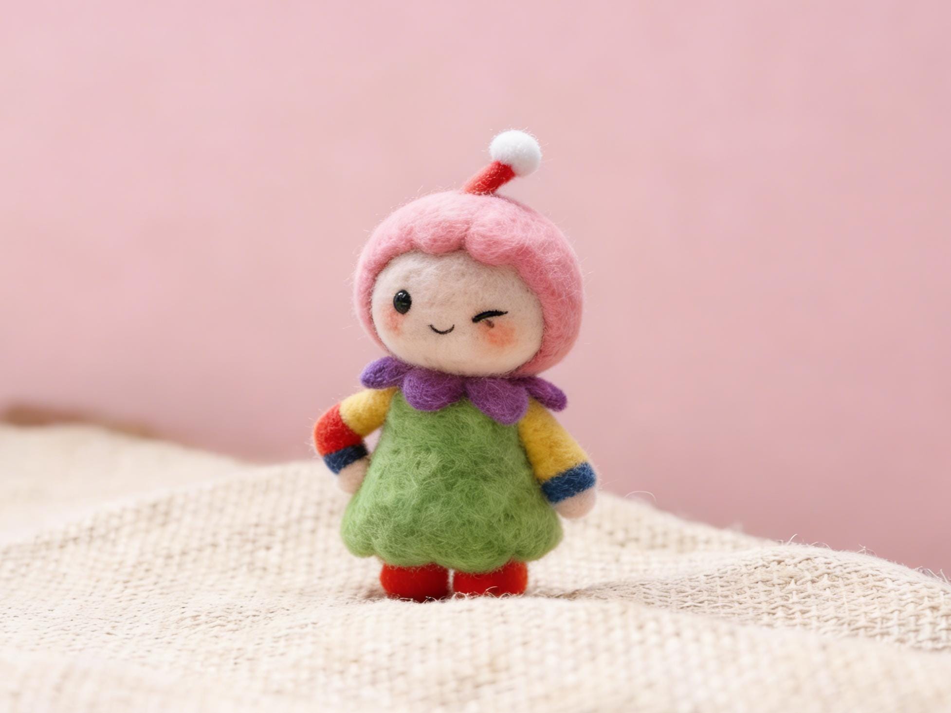 Wool Felt Spirit Doll Handmade Folk Art Decoration