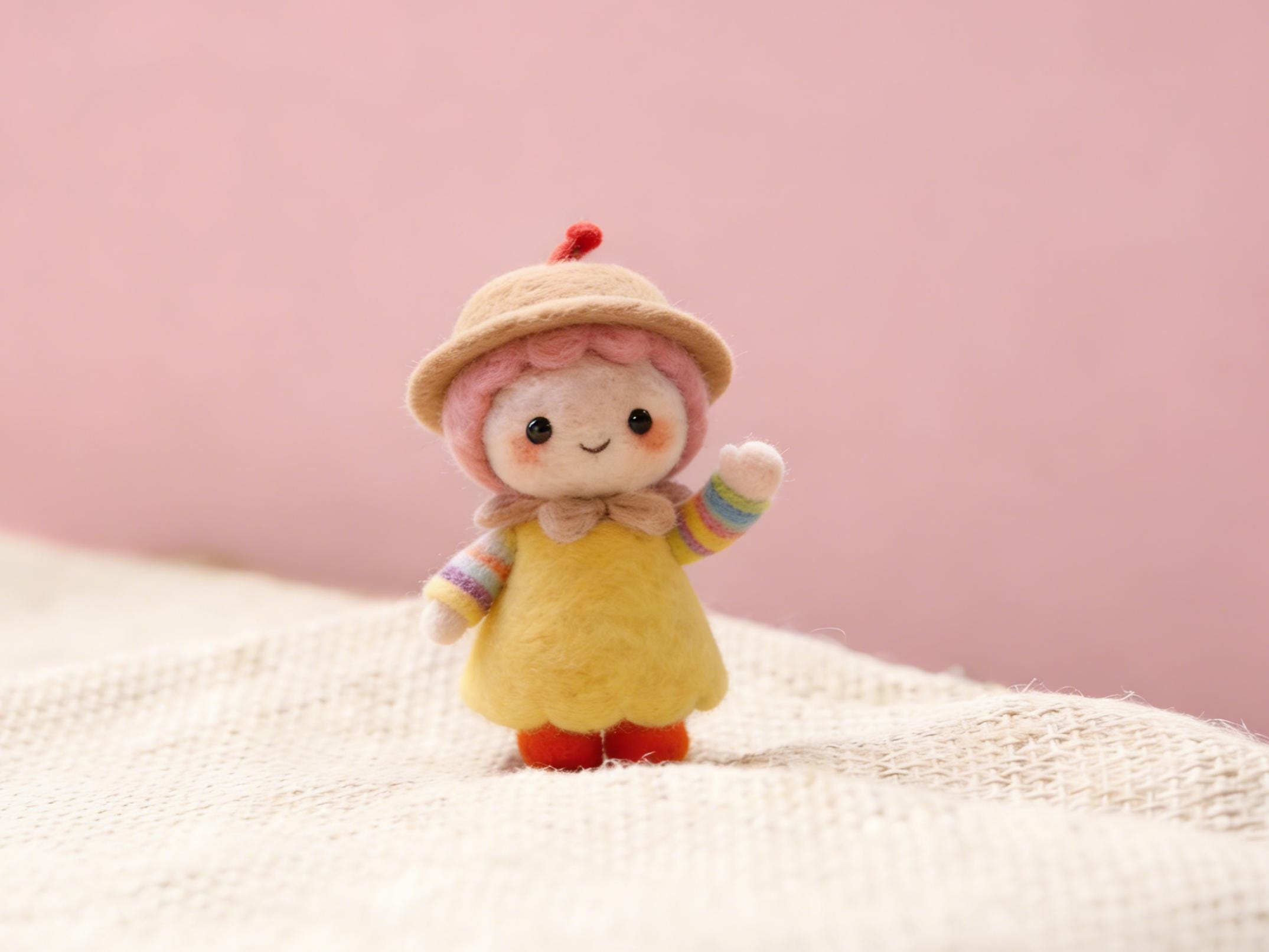 Wool Felt Spirit Doll Handmade Folk Art Decoration