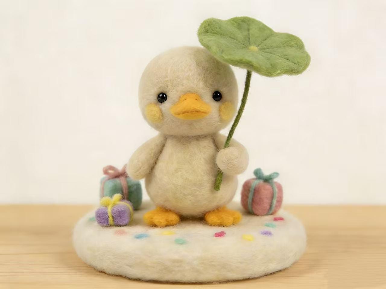 Needle Felted Wool Sheep Figurine Handmade Decoration