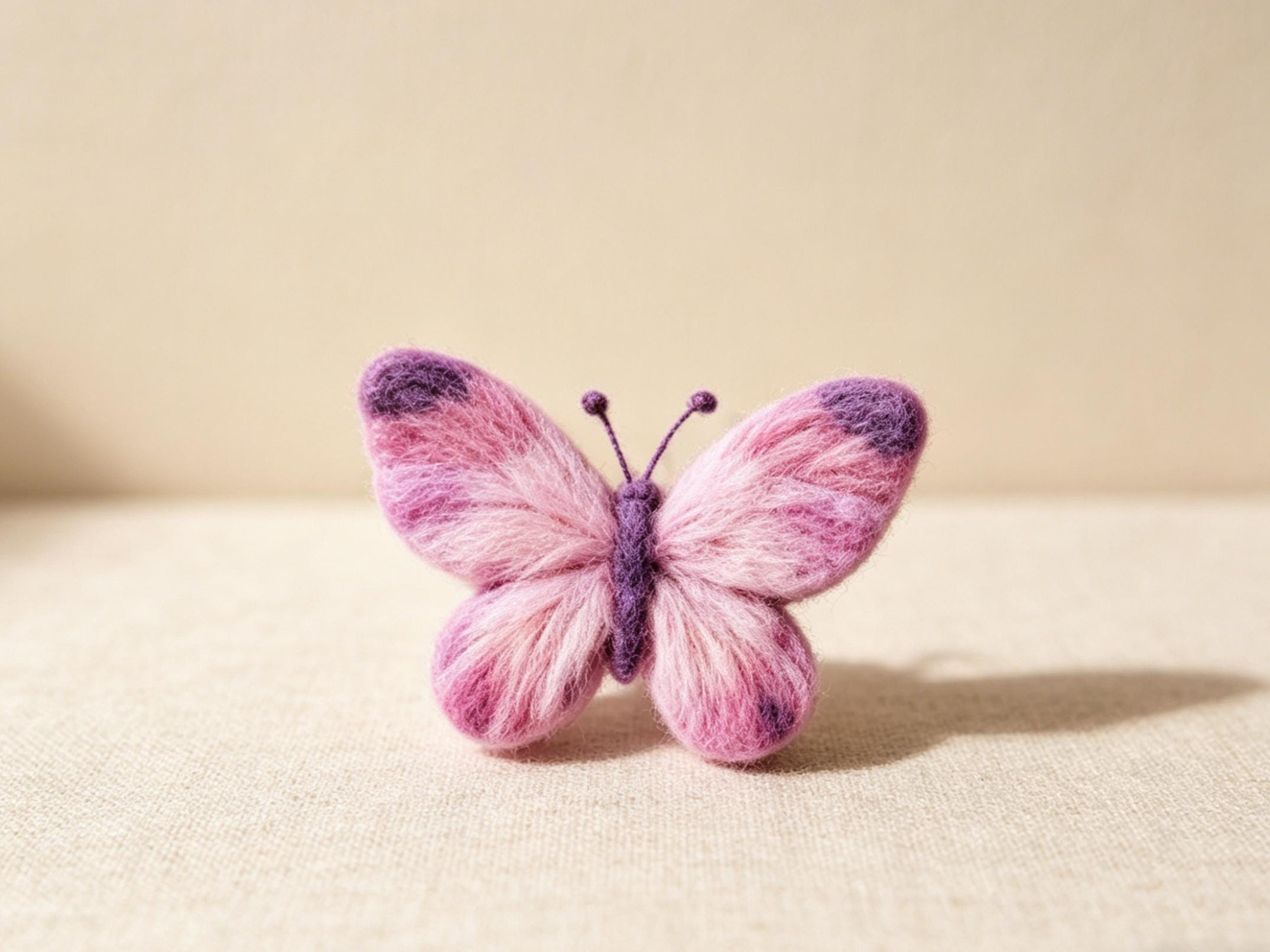 Wool Felt Butterfly Felting Kit Handmade Decoration