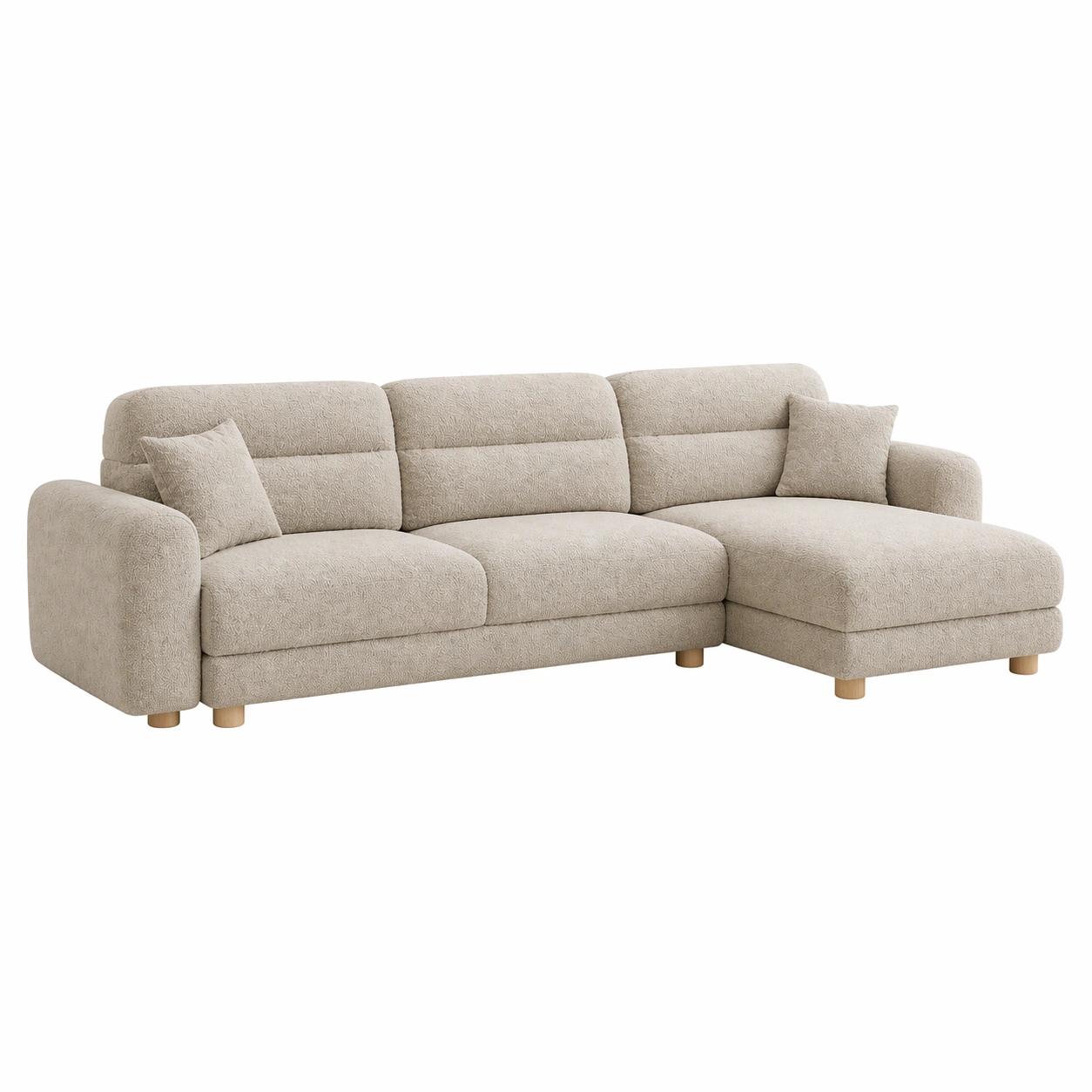 Sofá modular en L de 3 plazas con chaise longue dise?o contemporáneo de líneas suaves-ordersero