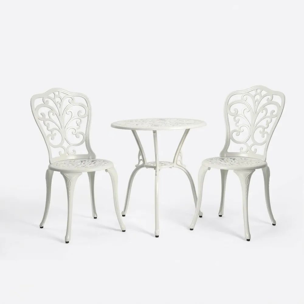Juego de Mesa y 2 Sillas de Jardín de Aluminio-Zenhaveneu