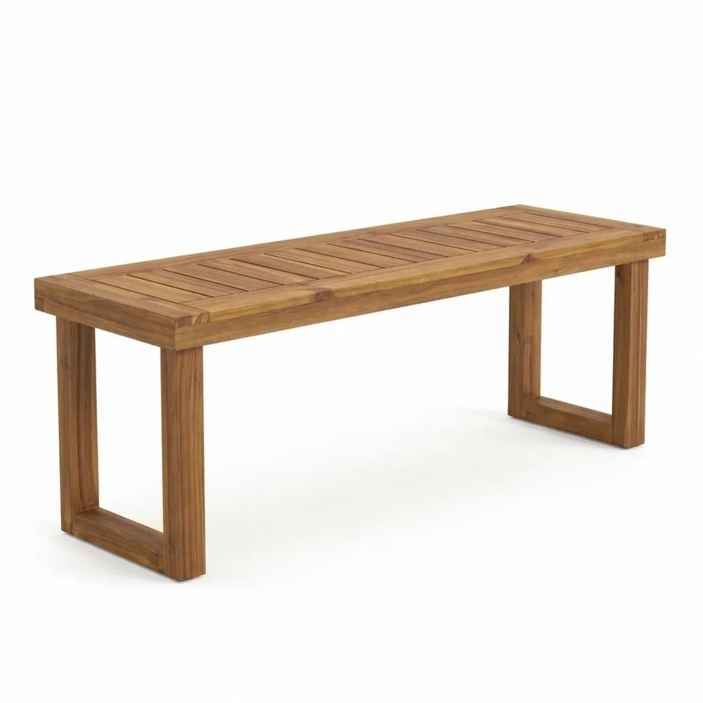 Banco de Madera de Teca Marrón 140cm-Zenhaveneu