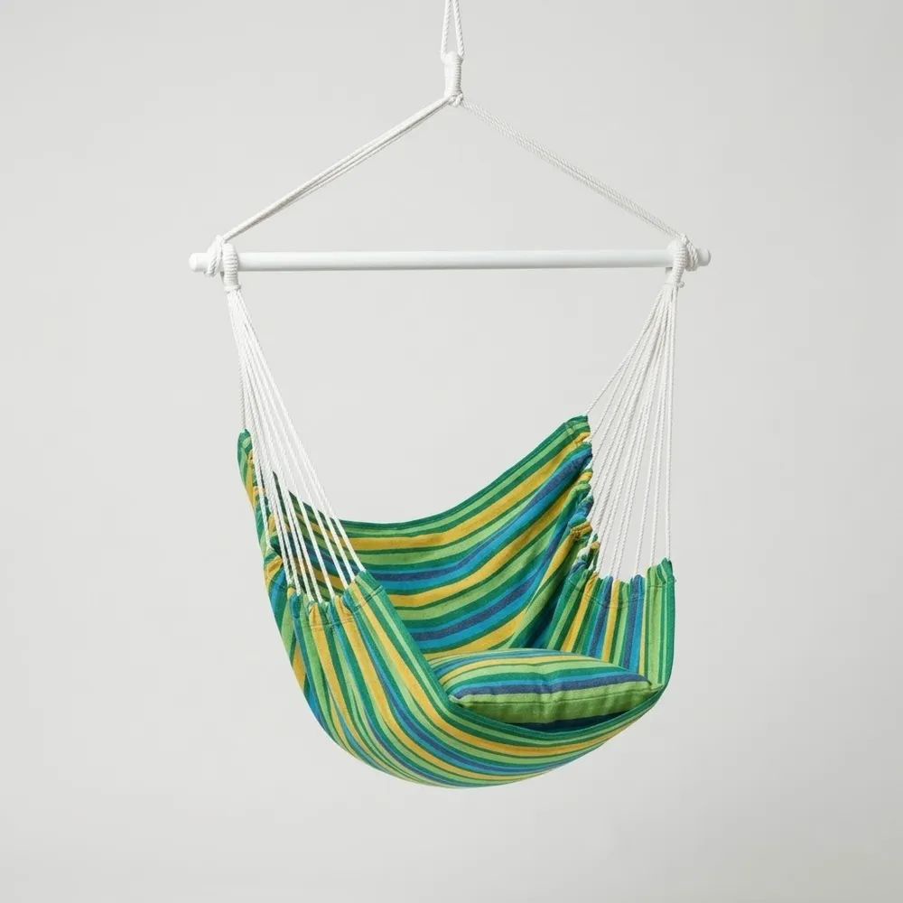Silla Colgante de Tela de Rayas Multicolor-Zenhaveneu