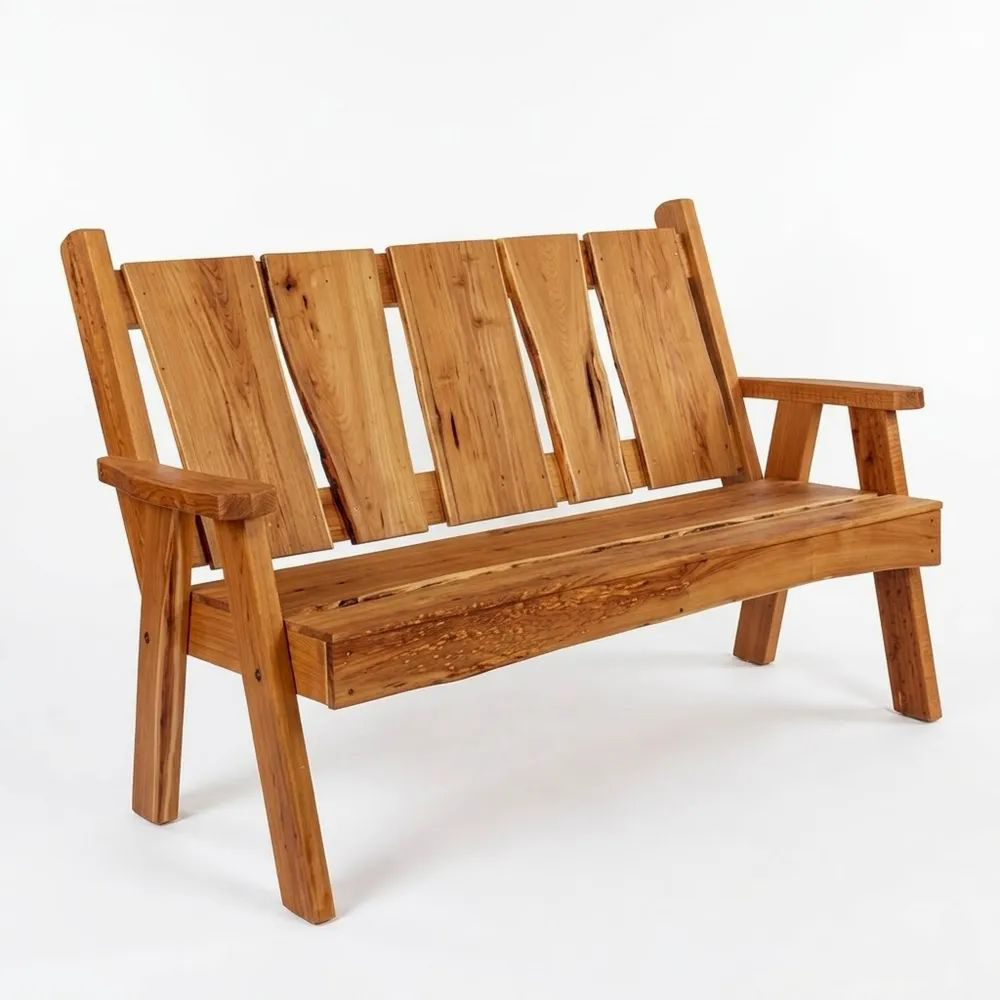 Banco de Jardín de Madera de Roble-Zenhaveneu